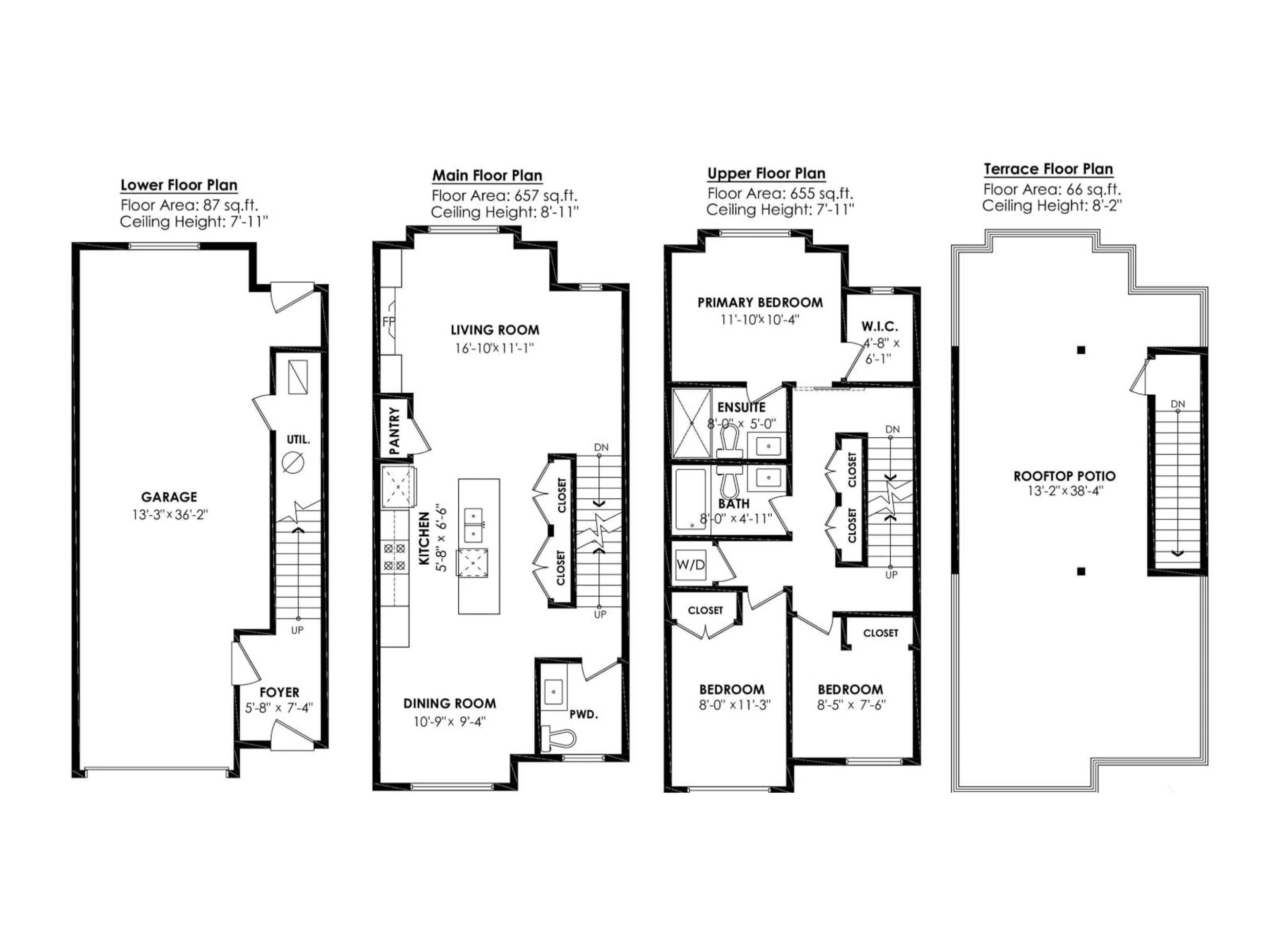 Floor plan for 62 - 19760 55 AVENUE, Langley British Columbia V3A3W9