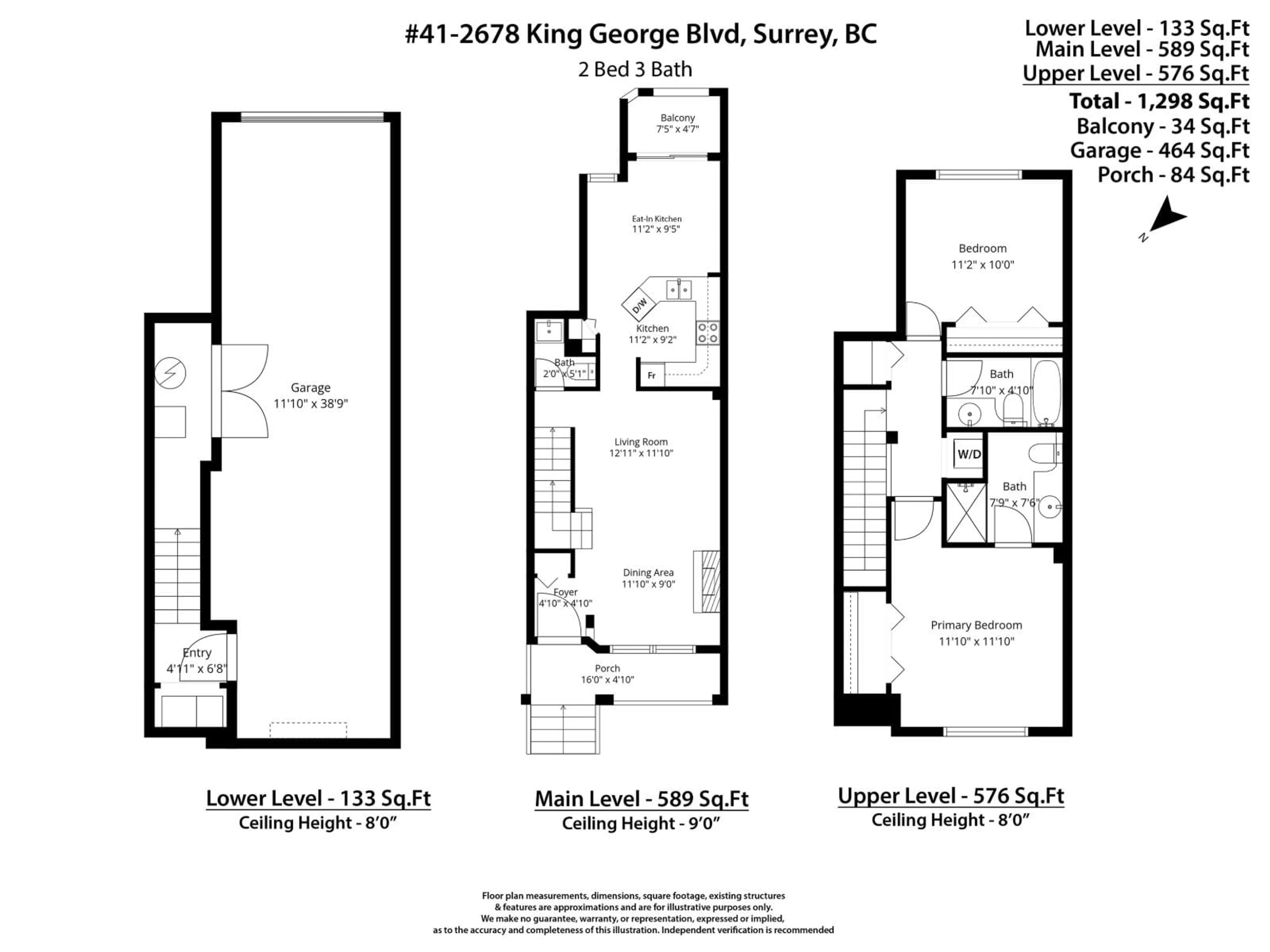 Floor plan for 41 - 2678 KING GEORGE BOULEVARD, Surrey British Columbia V4P1H6