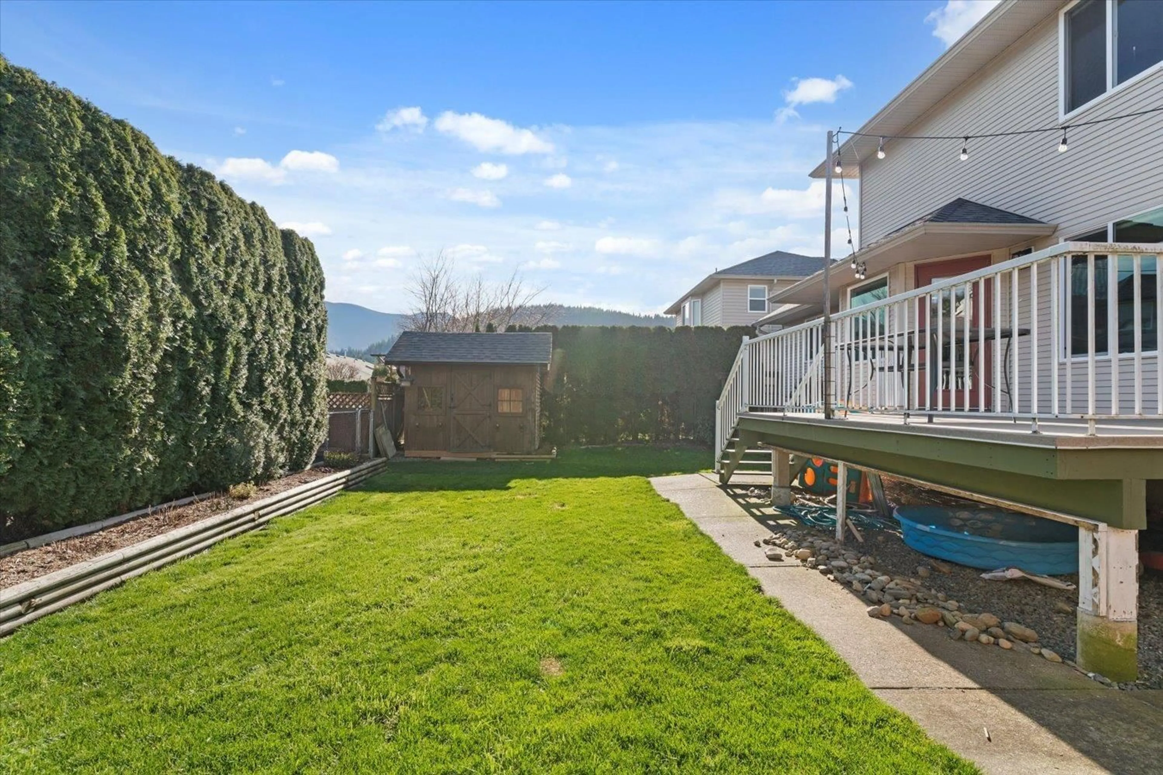A pic from outside/outdoor area/front of a property/back of a property/a pic from drone, mountain view for 5798 CARTER ROAD, Chilliwack British Columbia V2R3K1
