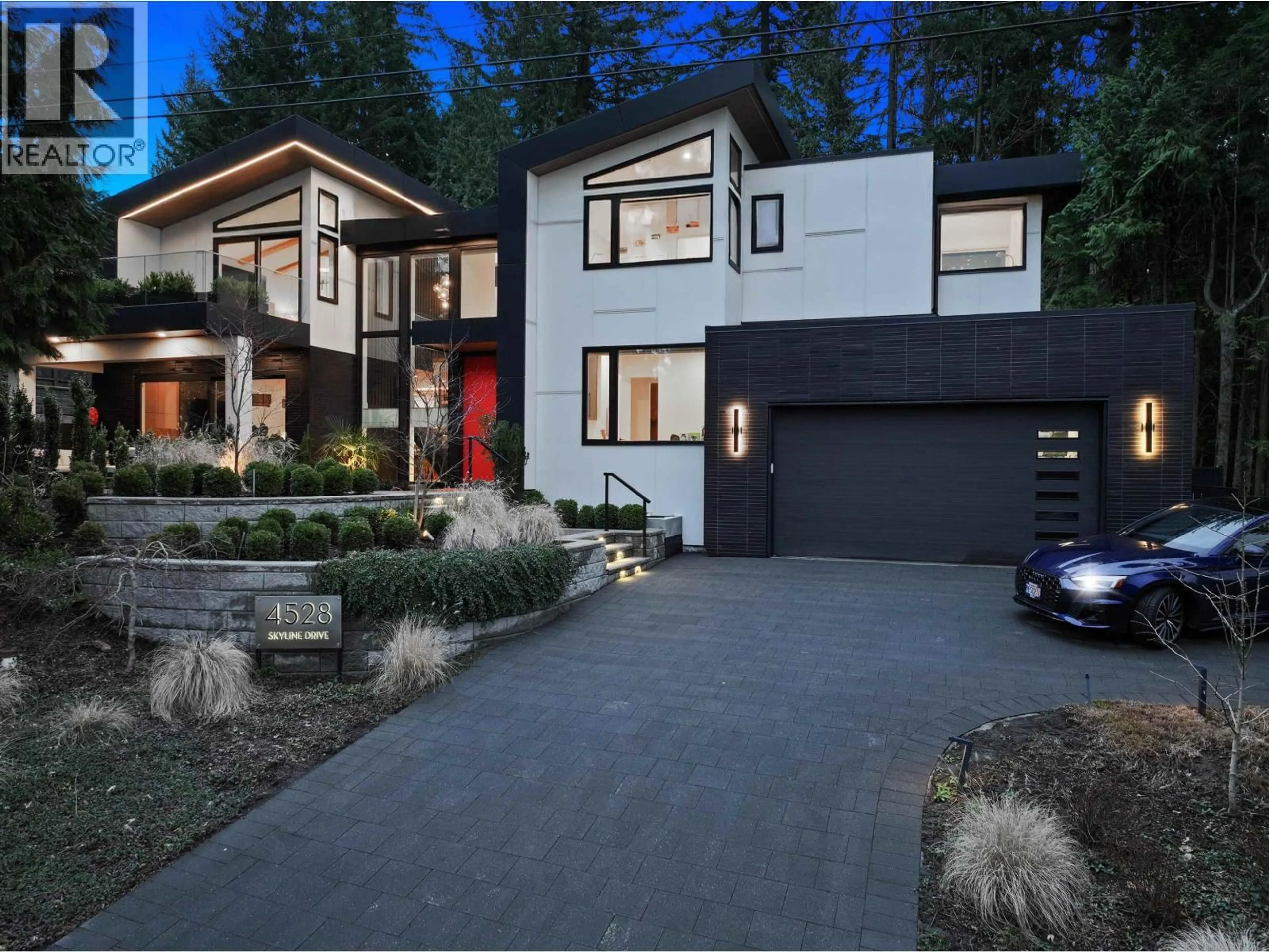 Home with brick exterior material, street for 4528 SKYLINE DRIVE, North Vancouver British Columbia V7R3H1