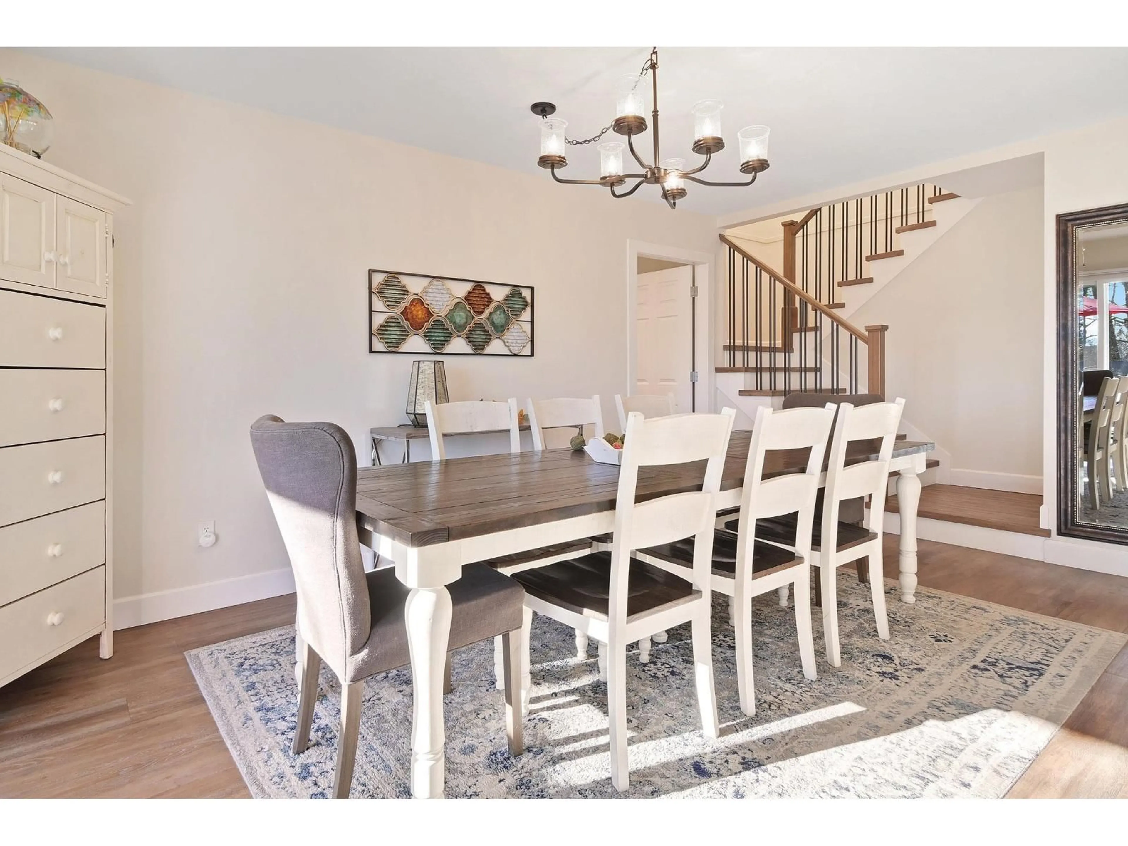 Dining room, wood/laminate floor for 18274 58A AVENUE, Surrey British Columbia V3S7E9