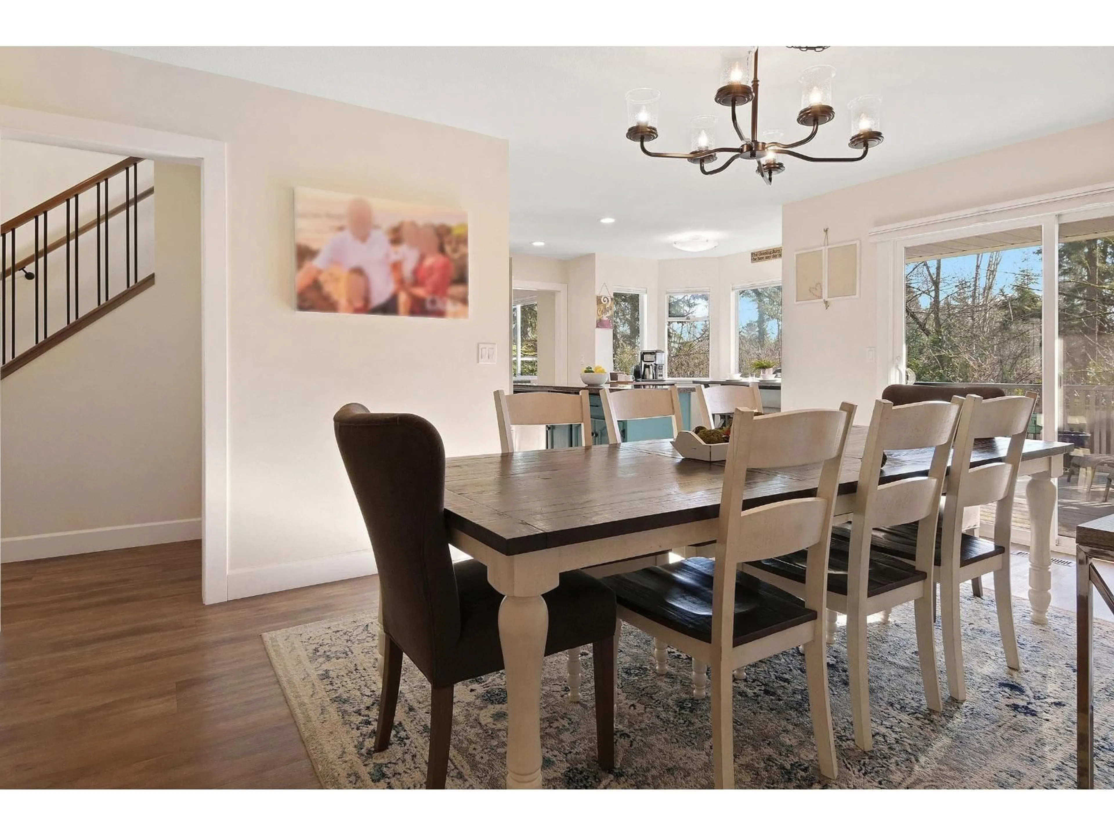 Dining room, wood/laminate floor for 18274 58A AVENUE, Surrey British Columbia V3S7E9