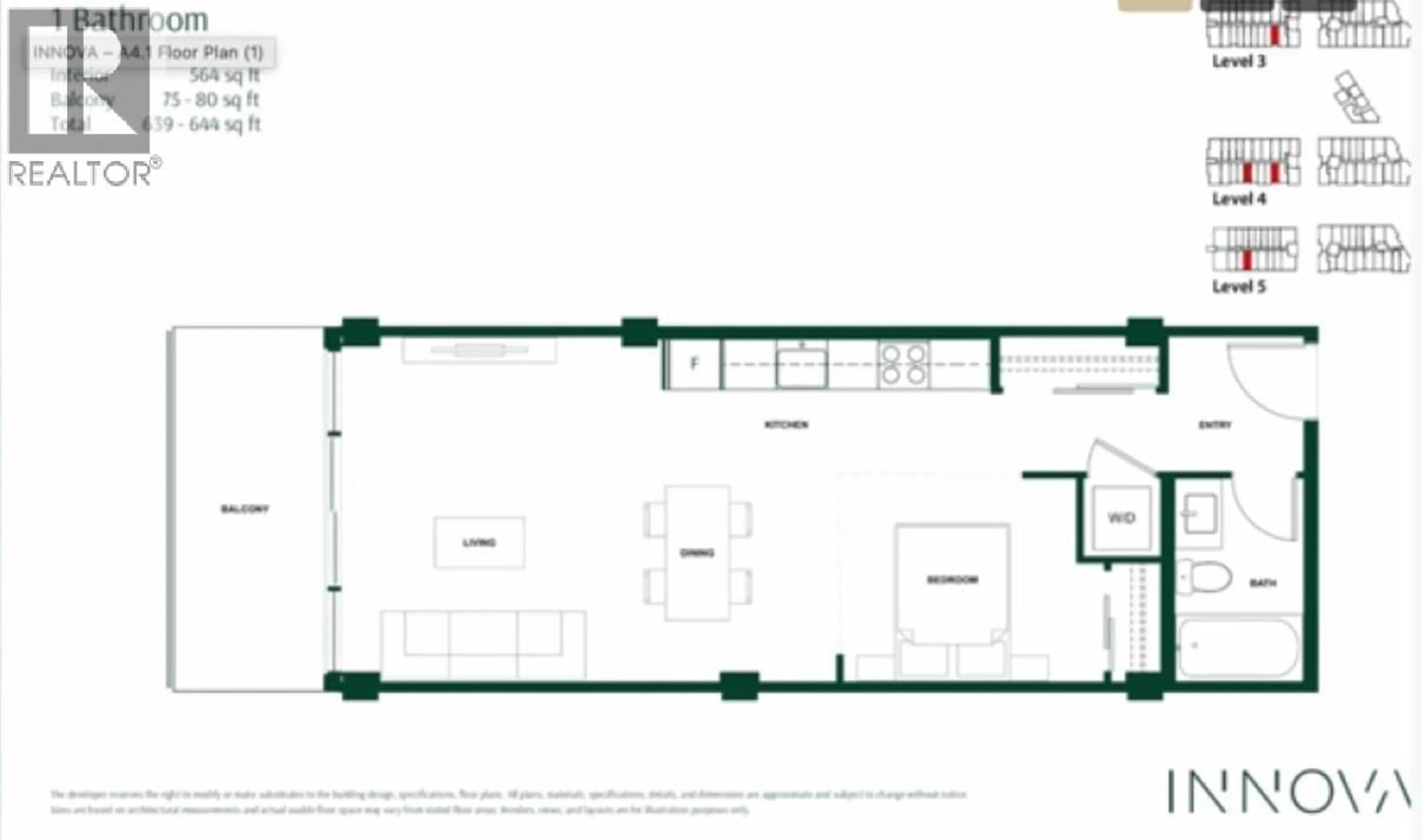 Floor plan for 564 - 422 3RD STREET, North Vancouver British Columbia V7L0K1
