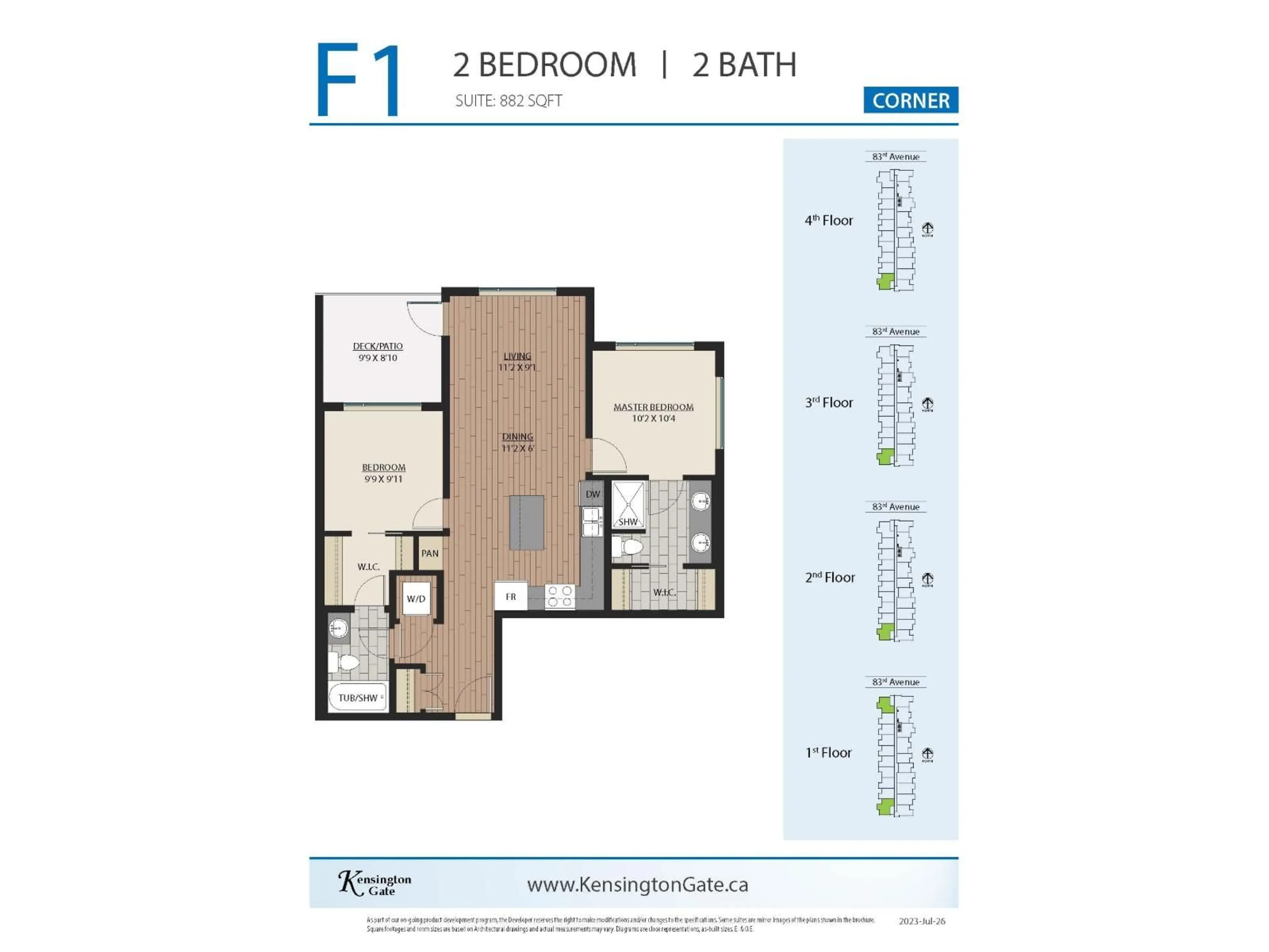 Floor plan for 109 - 20926 83 AVENUE AVENUE, Langley British Columbia V2Y3Y9