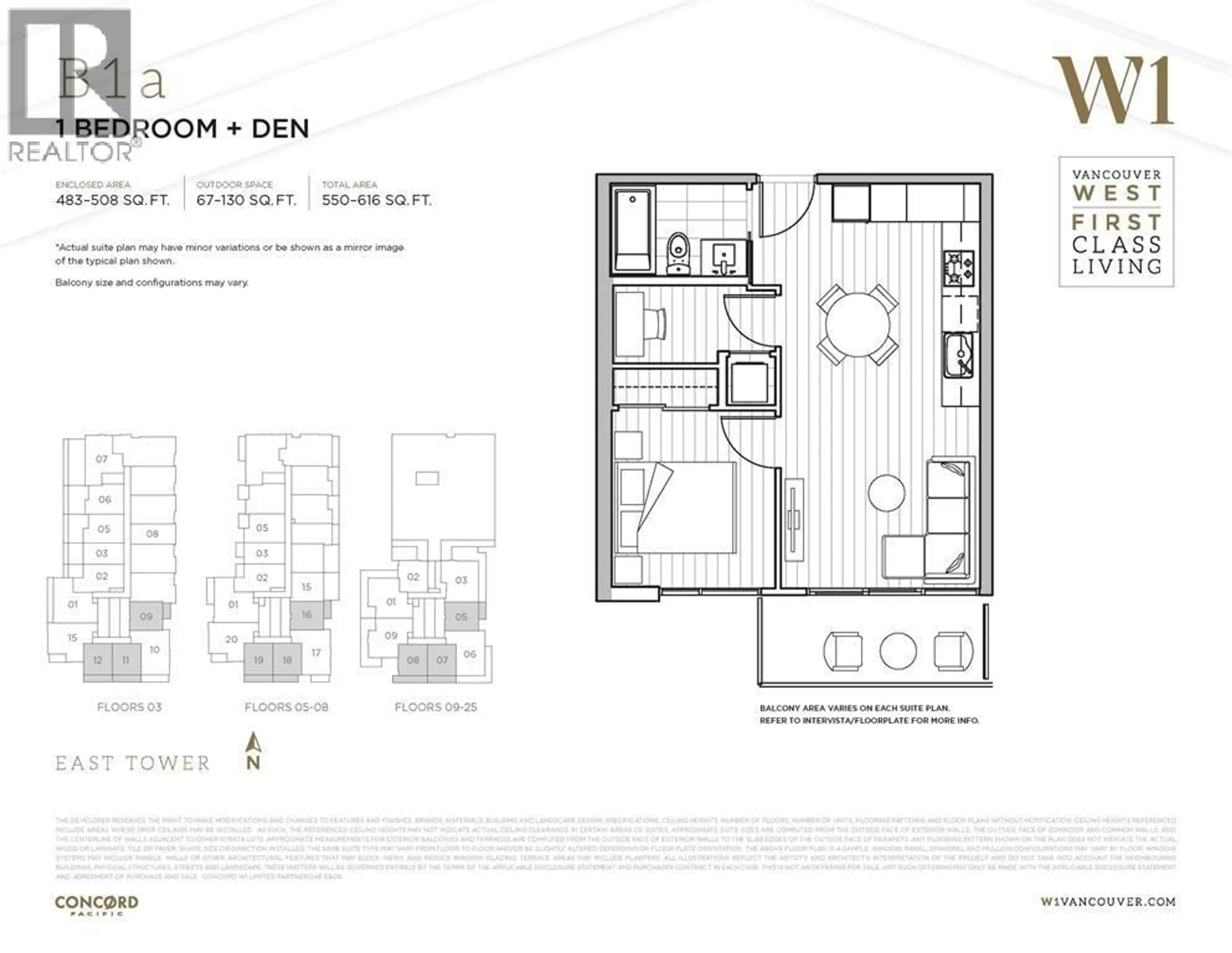 Floor plan for 905 - 433 MARINE DRIVE, Vancouver British Columbia V5X0H5