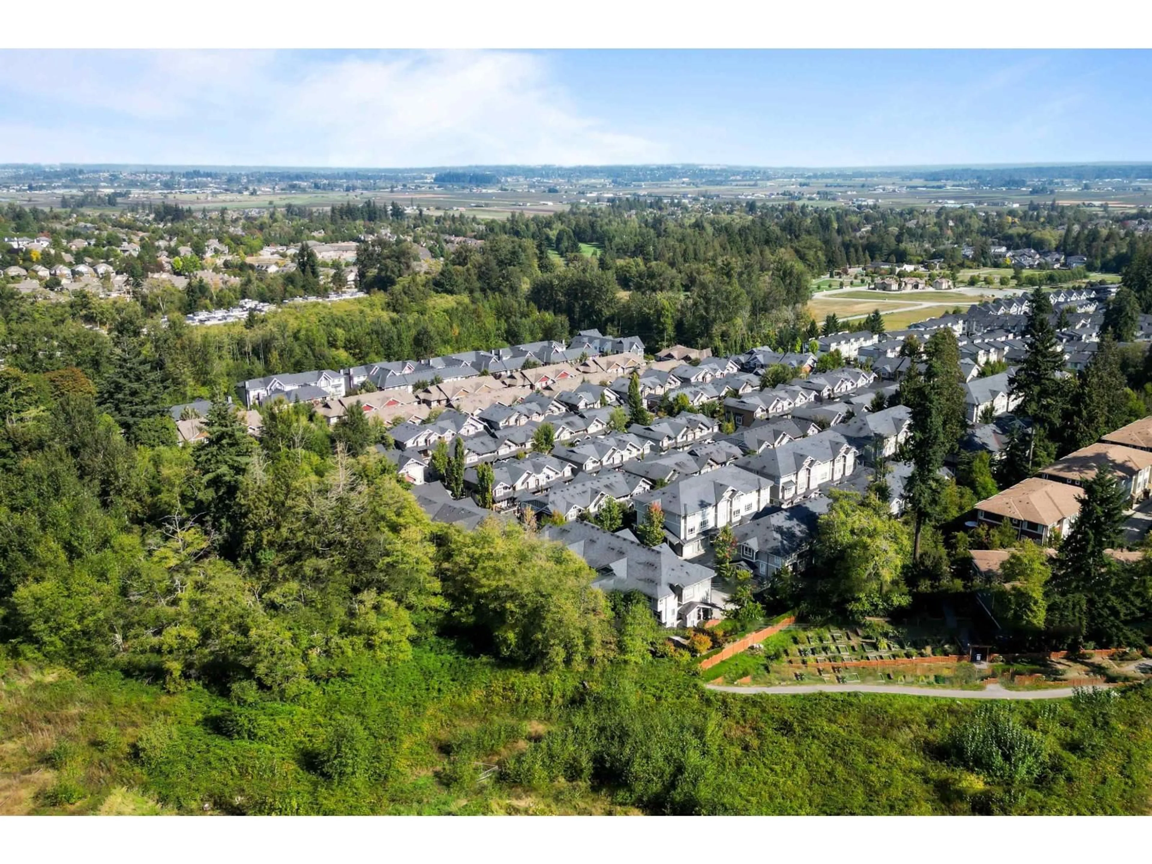 A pic from outside/outdoor area/front of a property/back of a property/a pic from drone, mountain view for 59 - 2955 156 STREET, Surrey British Columbia V3Z2W8