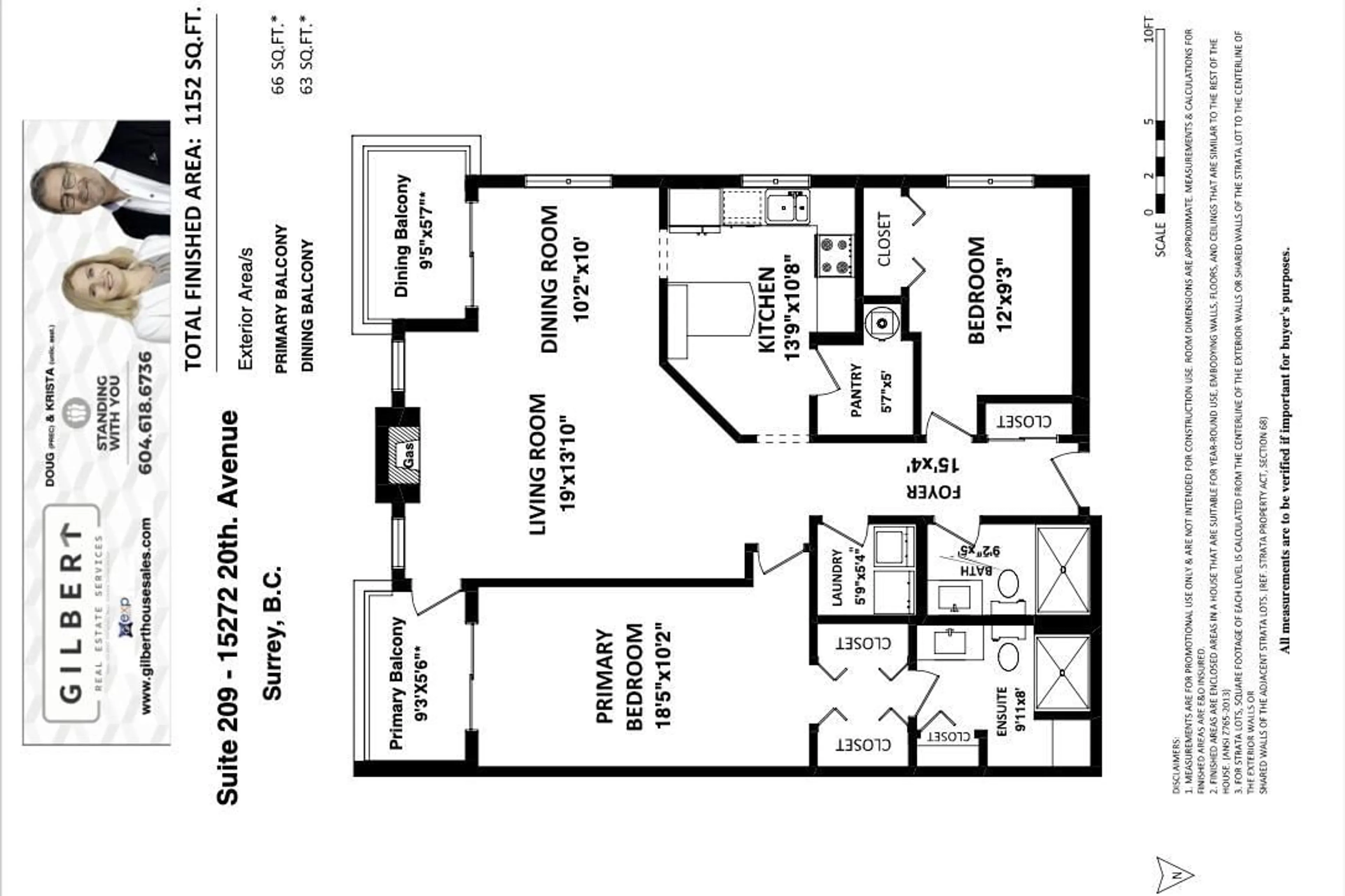 Floor plan for 209 - 15272 20 AVENUE, Surrey British Columbia V4A2A3