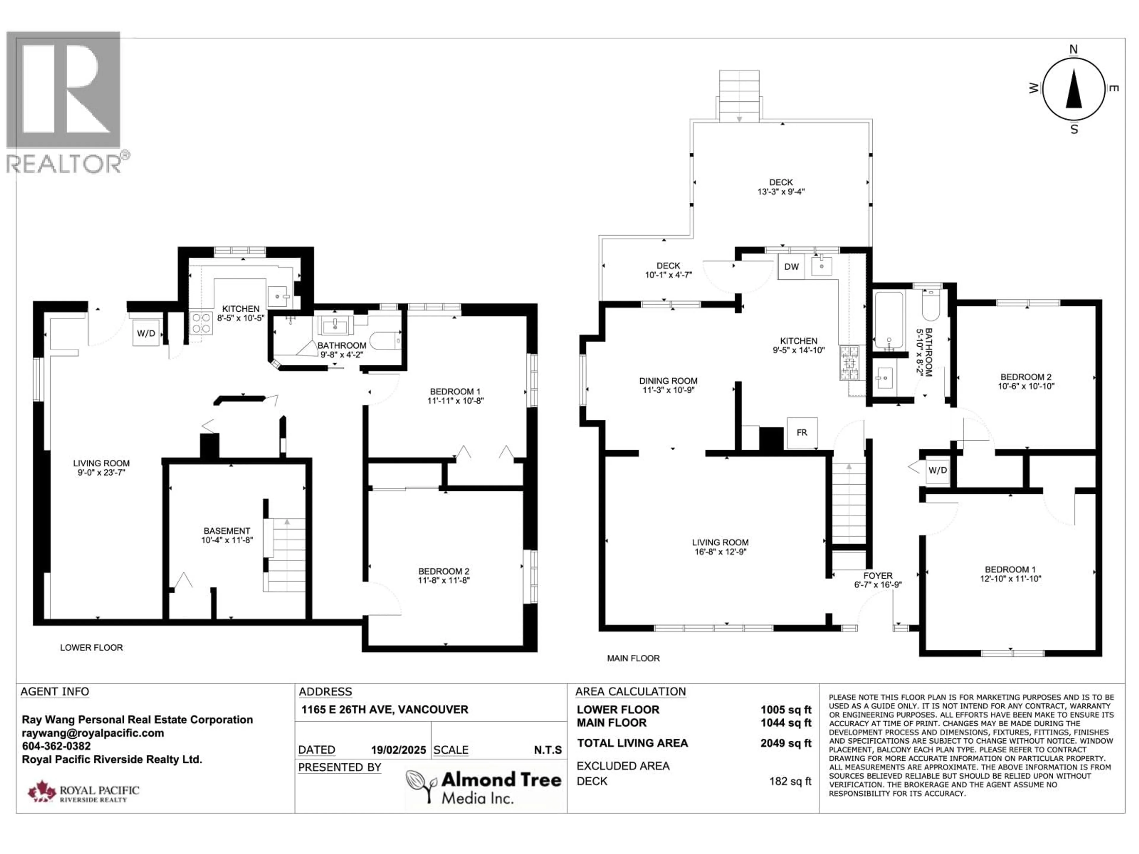 Floor plan for 1165 26TH AVENUE, Vancouver British Columbia V5V2J8
