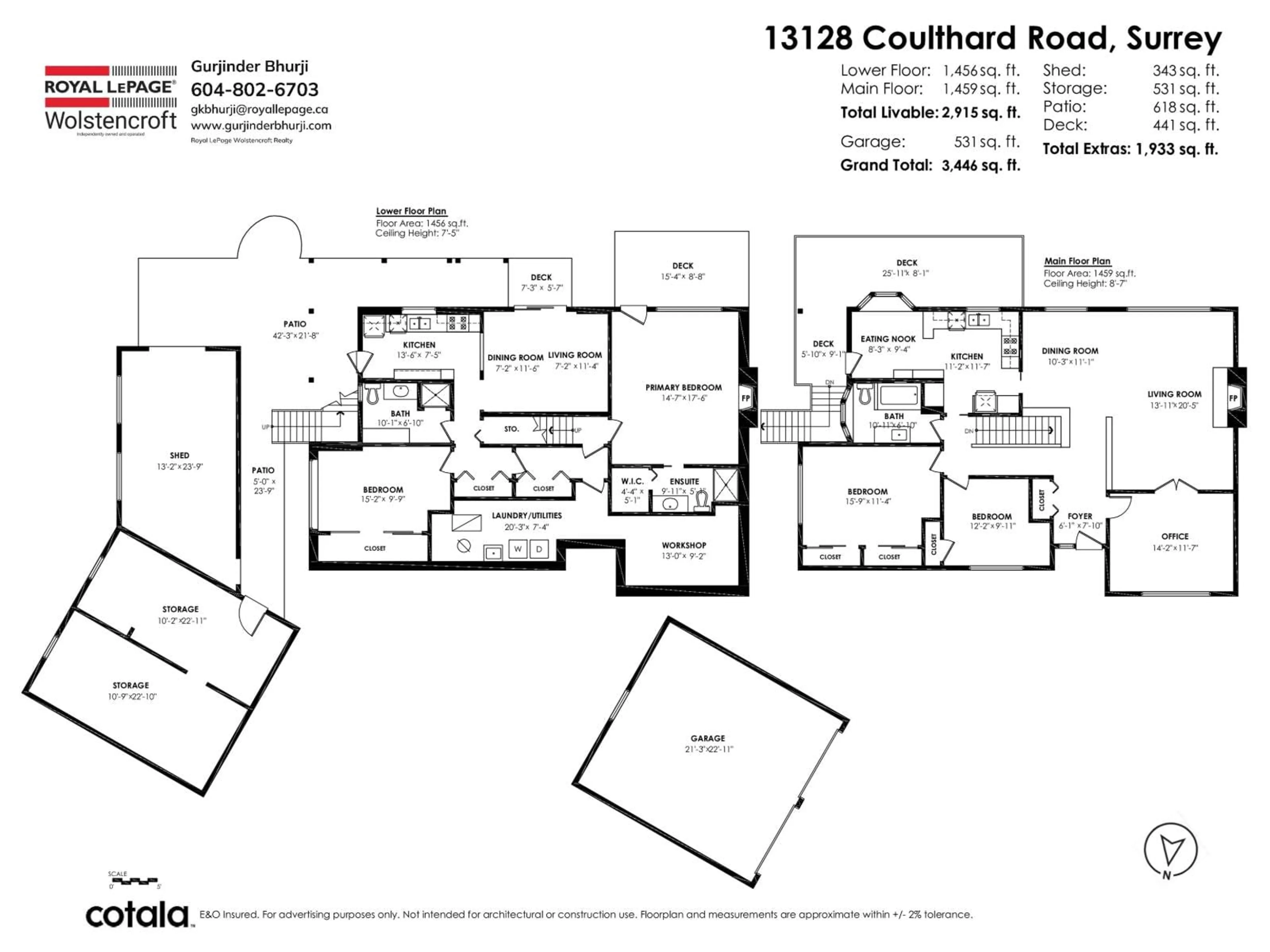 Floor plan for 13128 COULTHARD ROAD, Surrey British Columbia V3W1B3