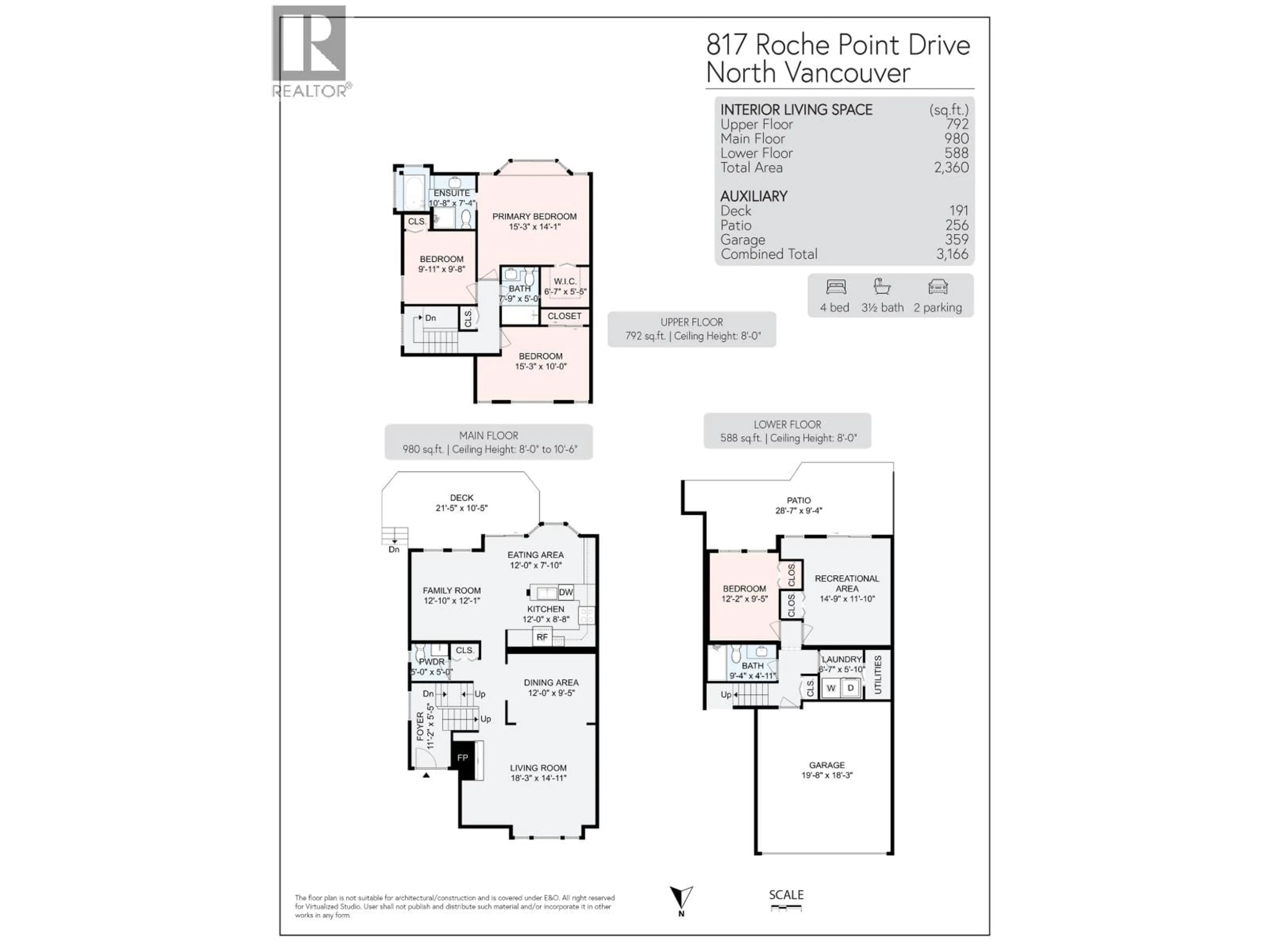 Floor plan for 817 ROCHE POINT DRIVE, North Vancouver British Columbia V7H2W3