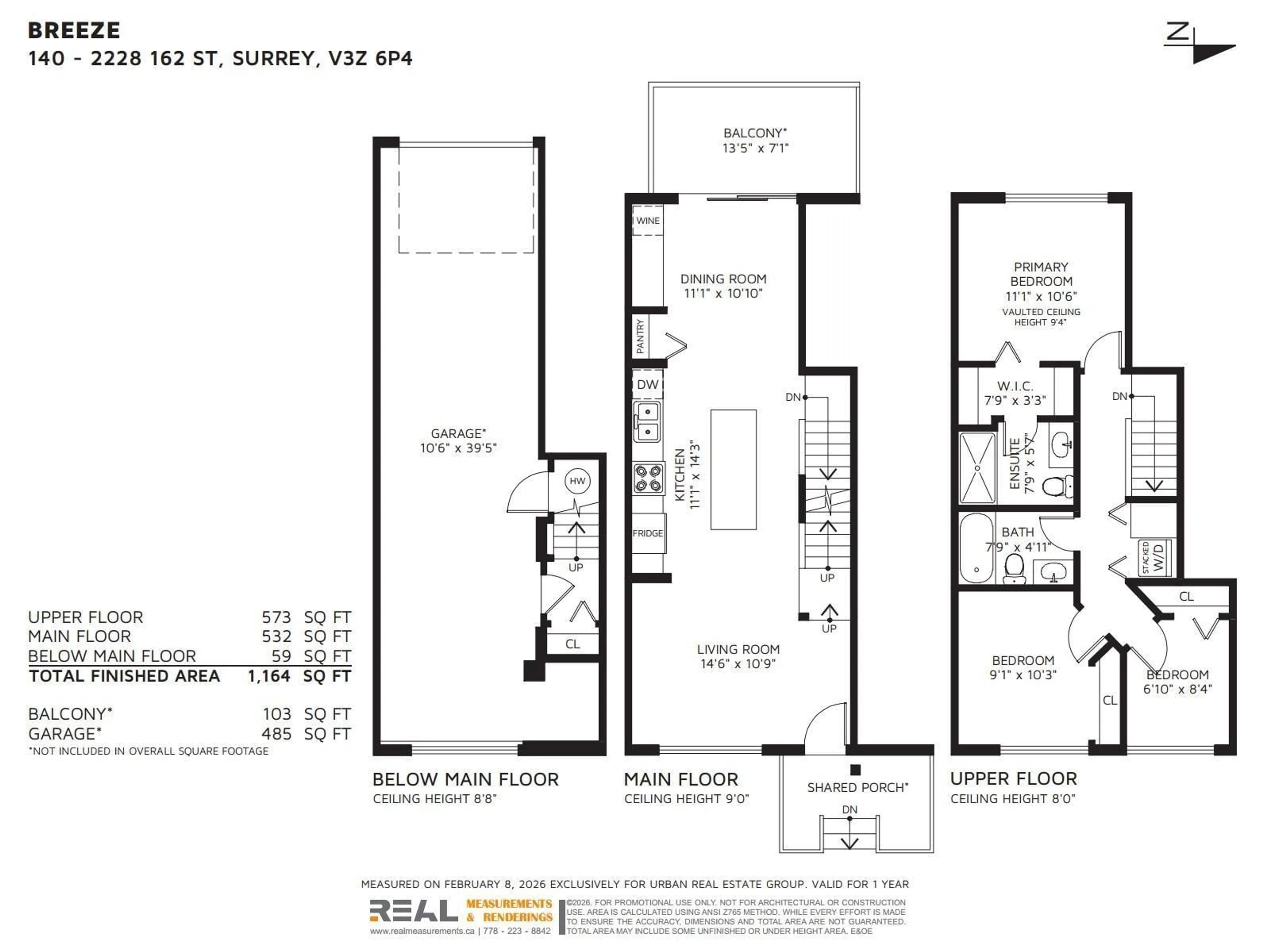 Floor plan for 140 - 2228 162 STREET, Surrey British Columbia V3Z6P4