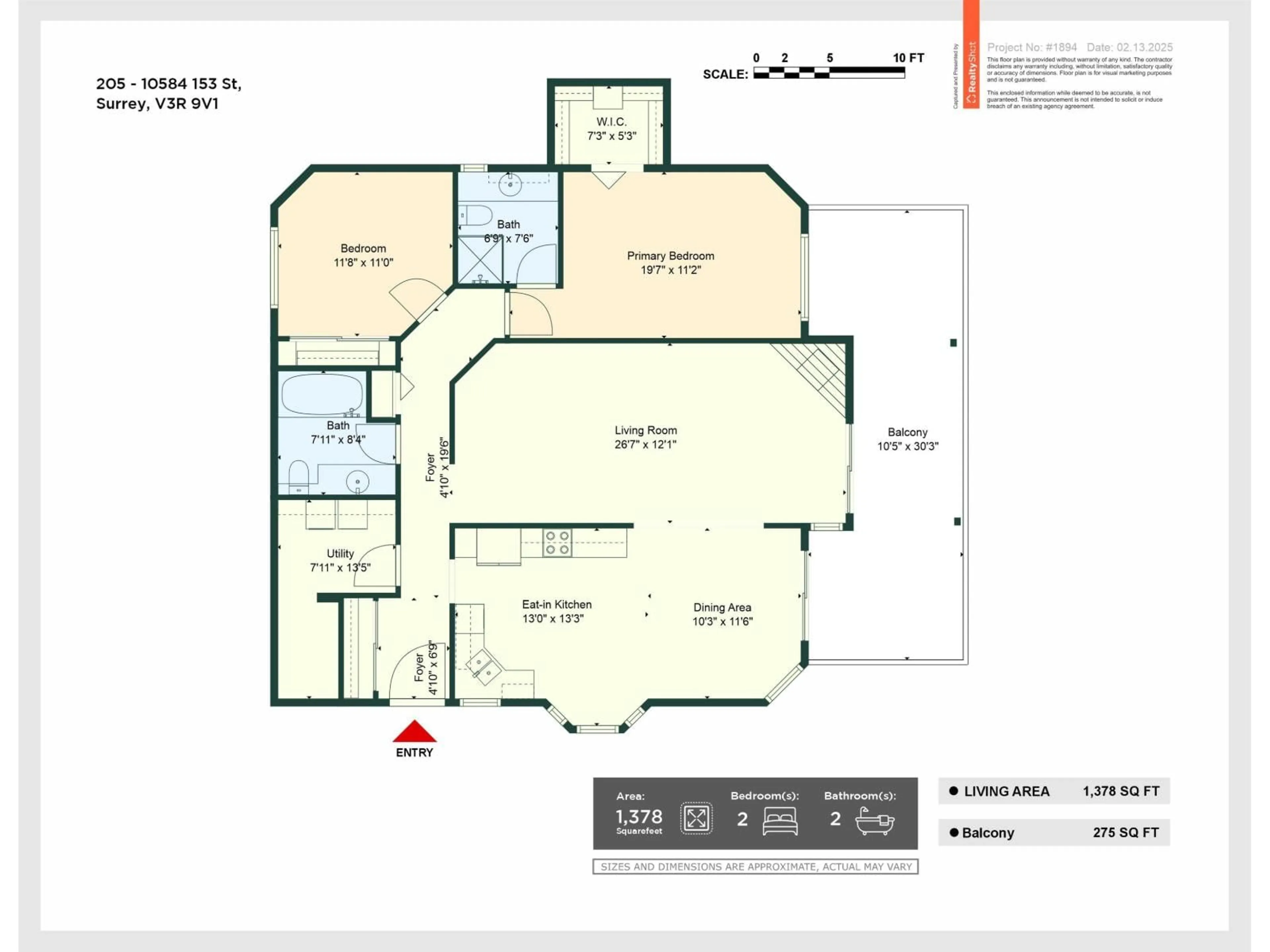 Floor plan for 205 - 10584 153 STREET, Surrey British Columbia V3R9V1