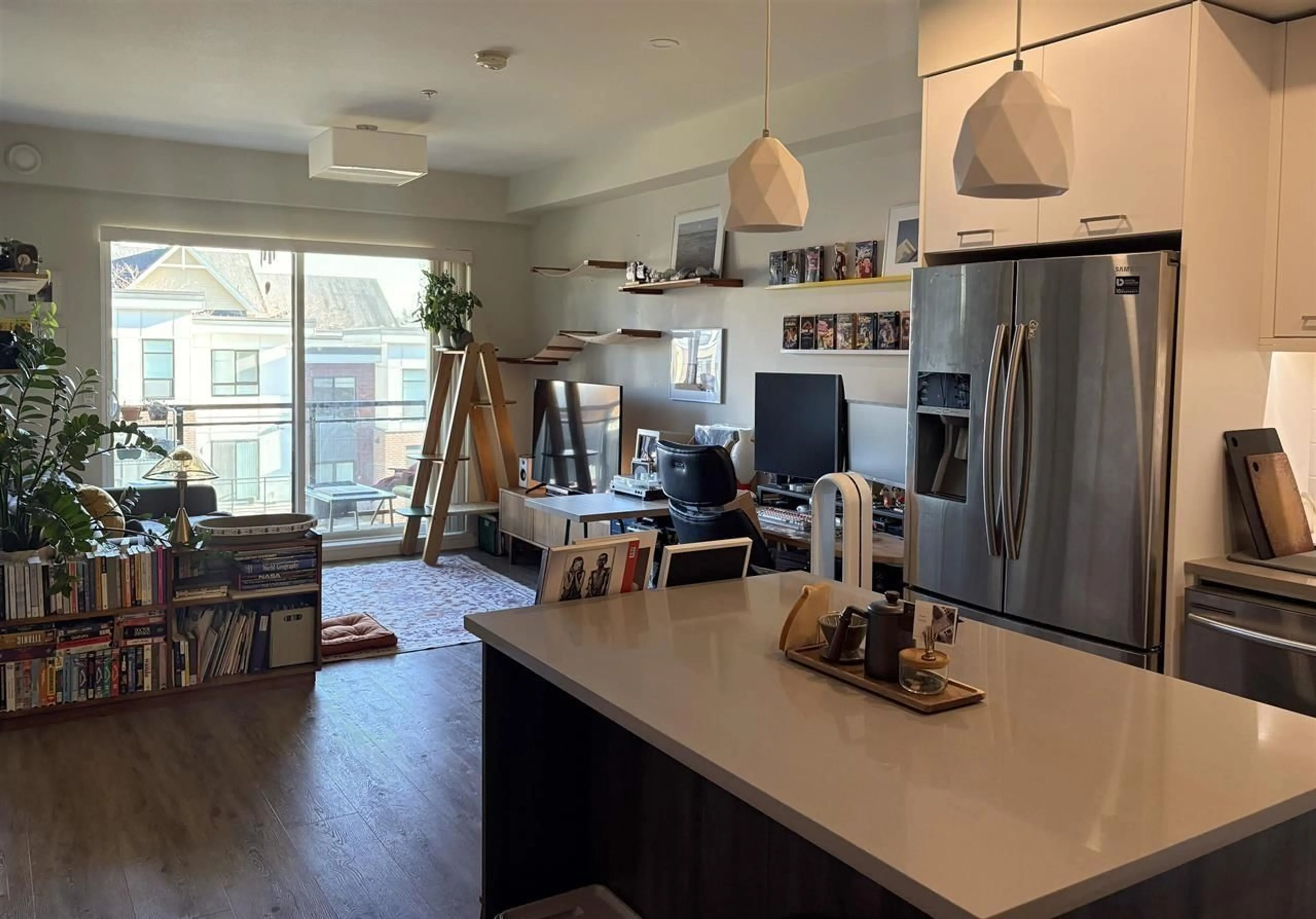 Open concept kitchen, wood/laminate floor for A200 - 20087 68 AVENUE, Langley British Columbia V2Y0Y2