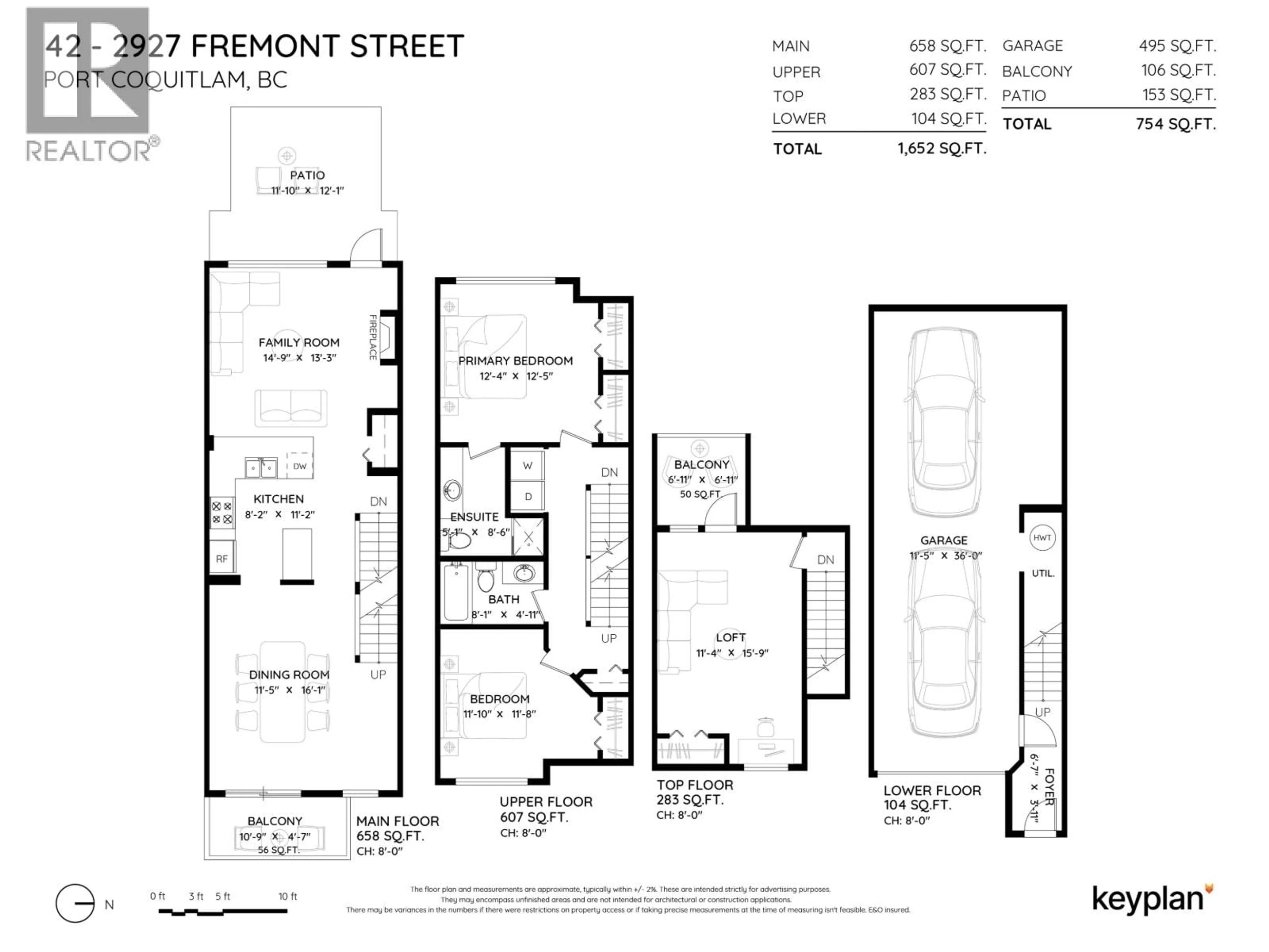 Floor plan for 42 - 2927 FREMONT STREET, Port Coquitlam British Columbia V3B7X8