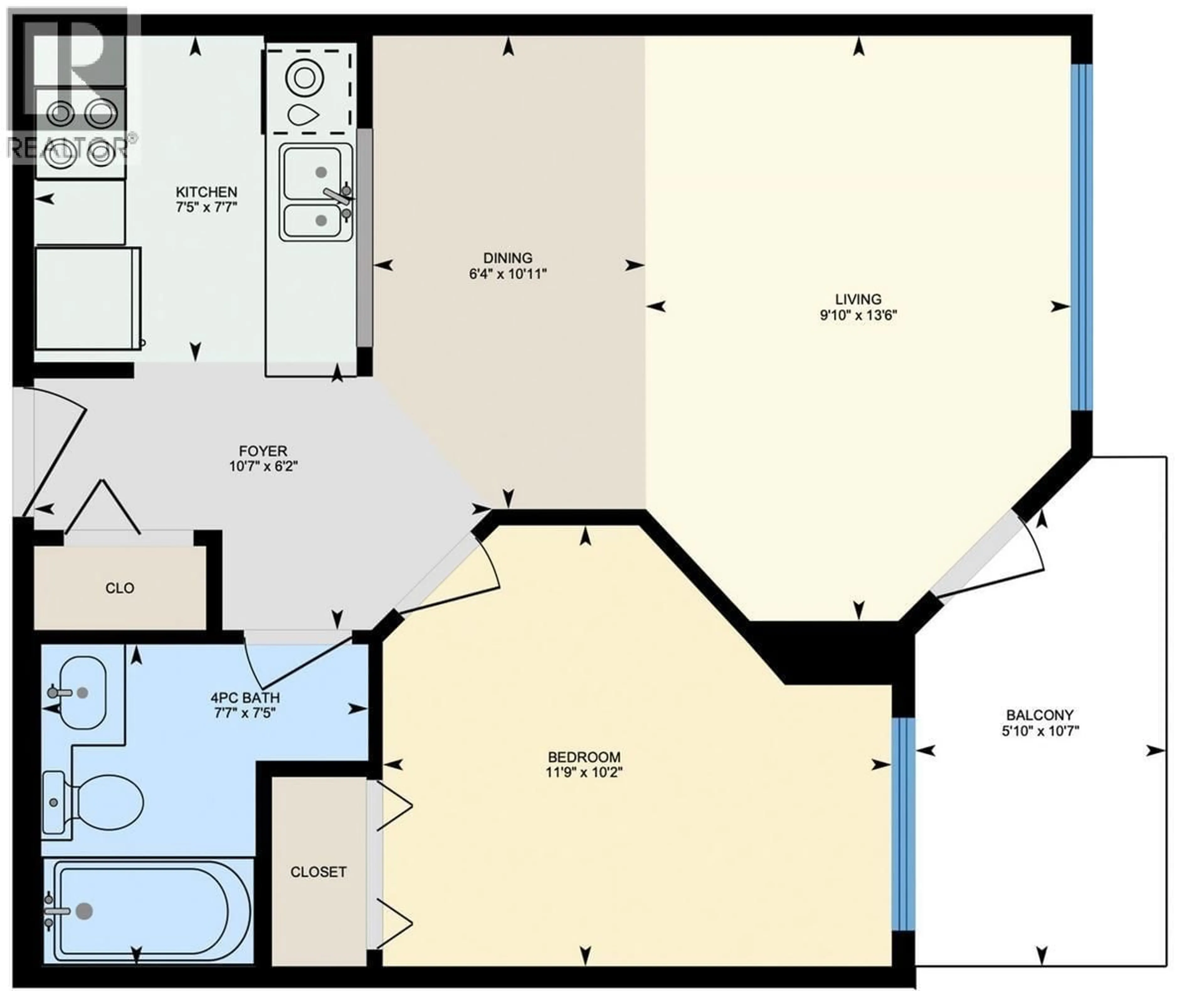 Floor plan for 1001 - 3455 ASCOT PLACE, Vancouver British Columbia V5R6B7