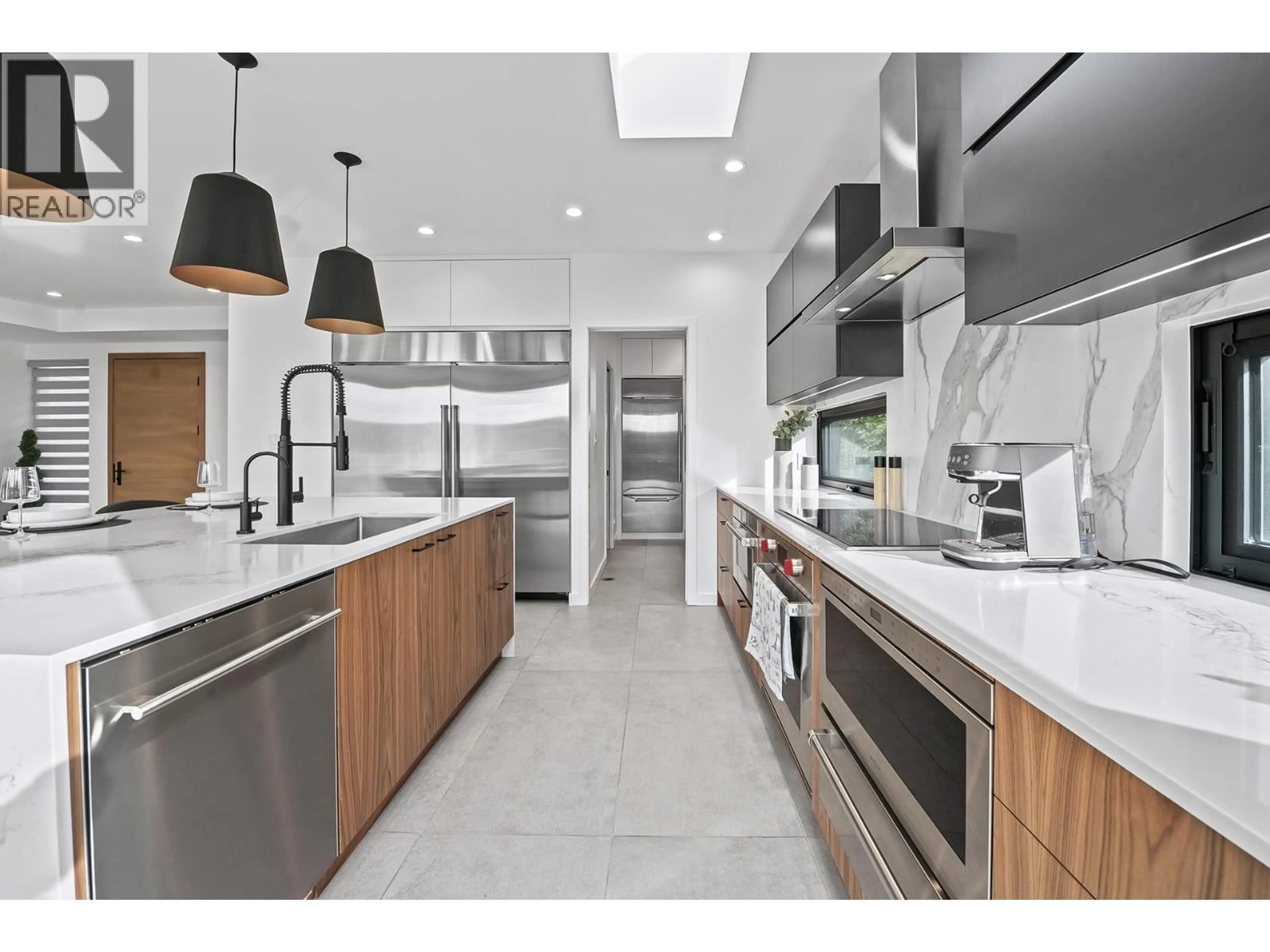 Contemporary kitchen, ceramic/tile floor for 4275 CHELSEA CRESCENT, North Vancouver British Columbia V7R3J4