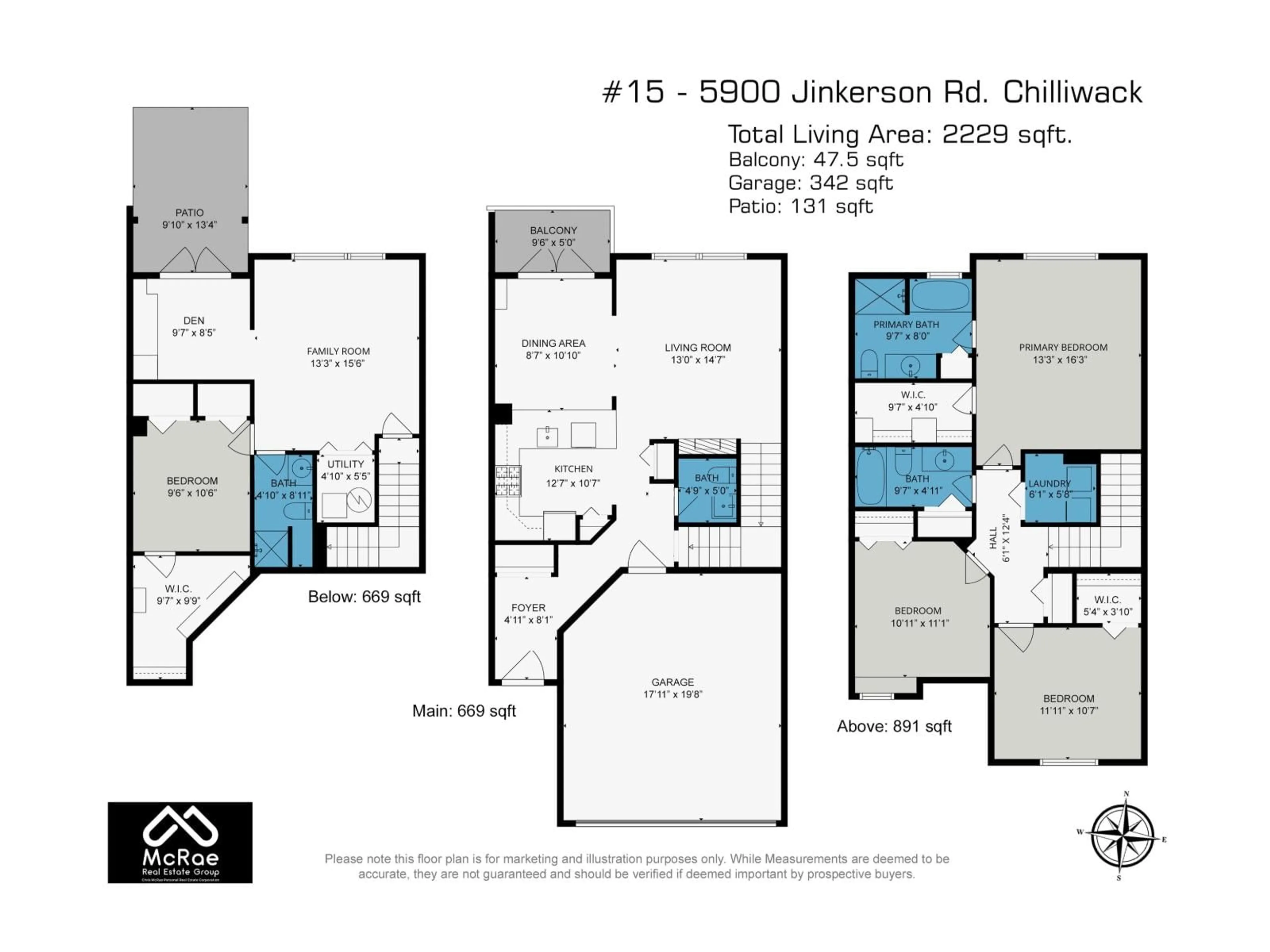 Floor plan for 15 - 5900 JINKERSON ROAD, Chilliwack British Columbia V2R0B2