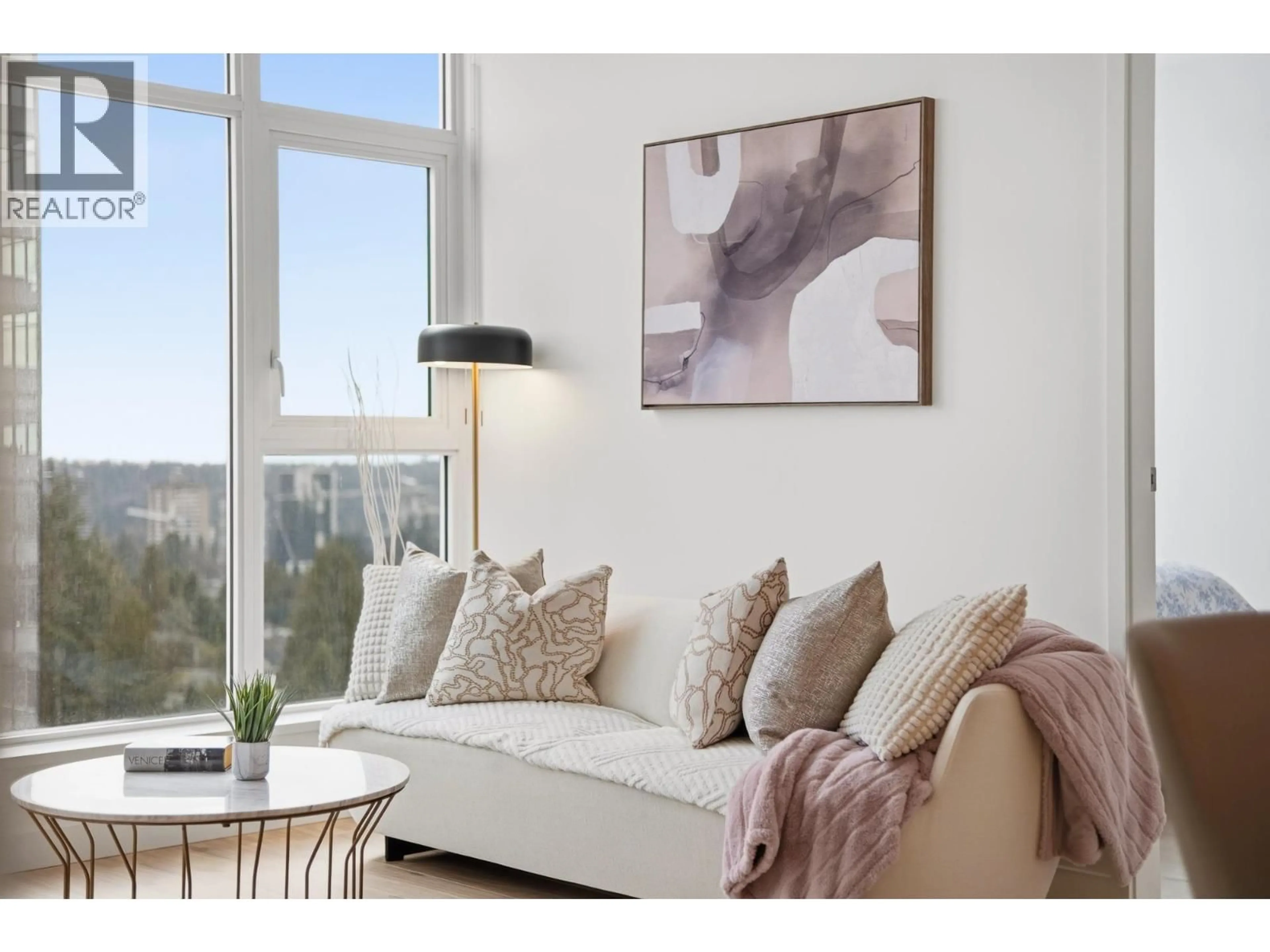 Living room with furniture, wood/laminate floor for 706 - 720 FARROW STREET, Coquitlam British Columbia V3J0P3