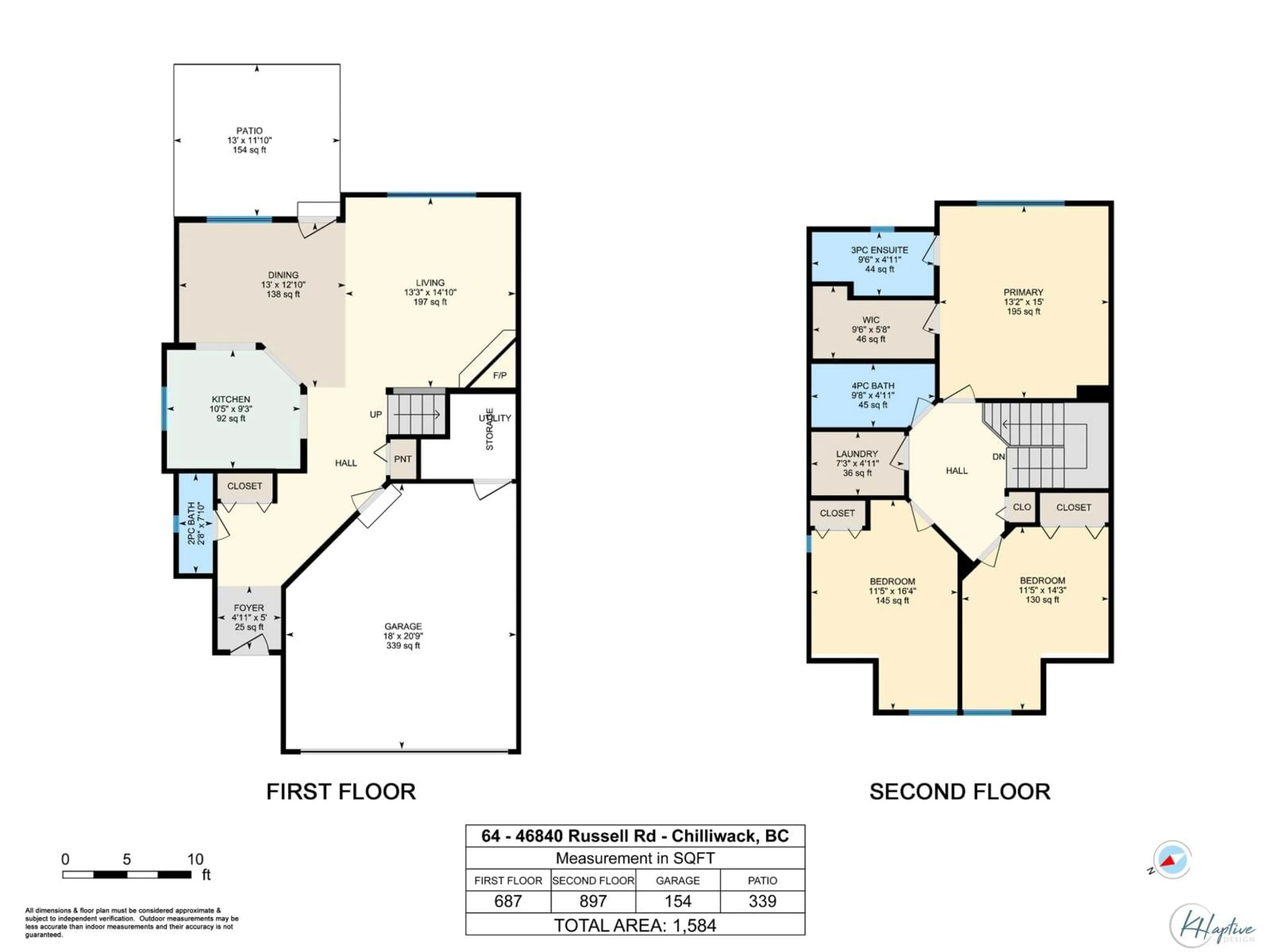 Floor plan for 64 - 46840 RUSSELL ROAD, Chilliwack British Columbia V2R5Z1