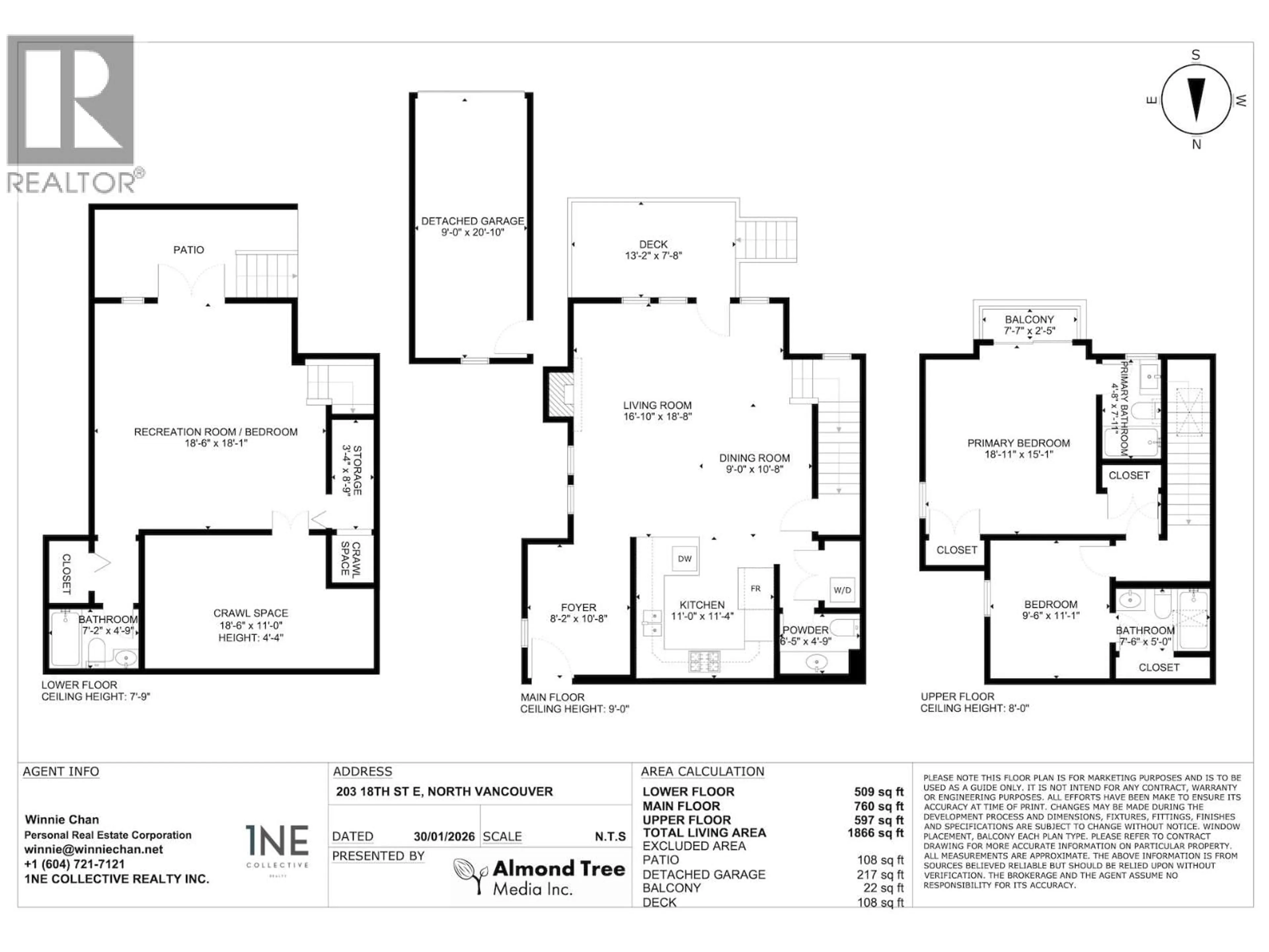 Floor plan for 203 18TH STREET, North Vancouver British Columbia V7L2X7