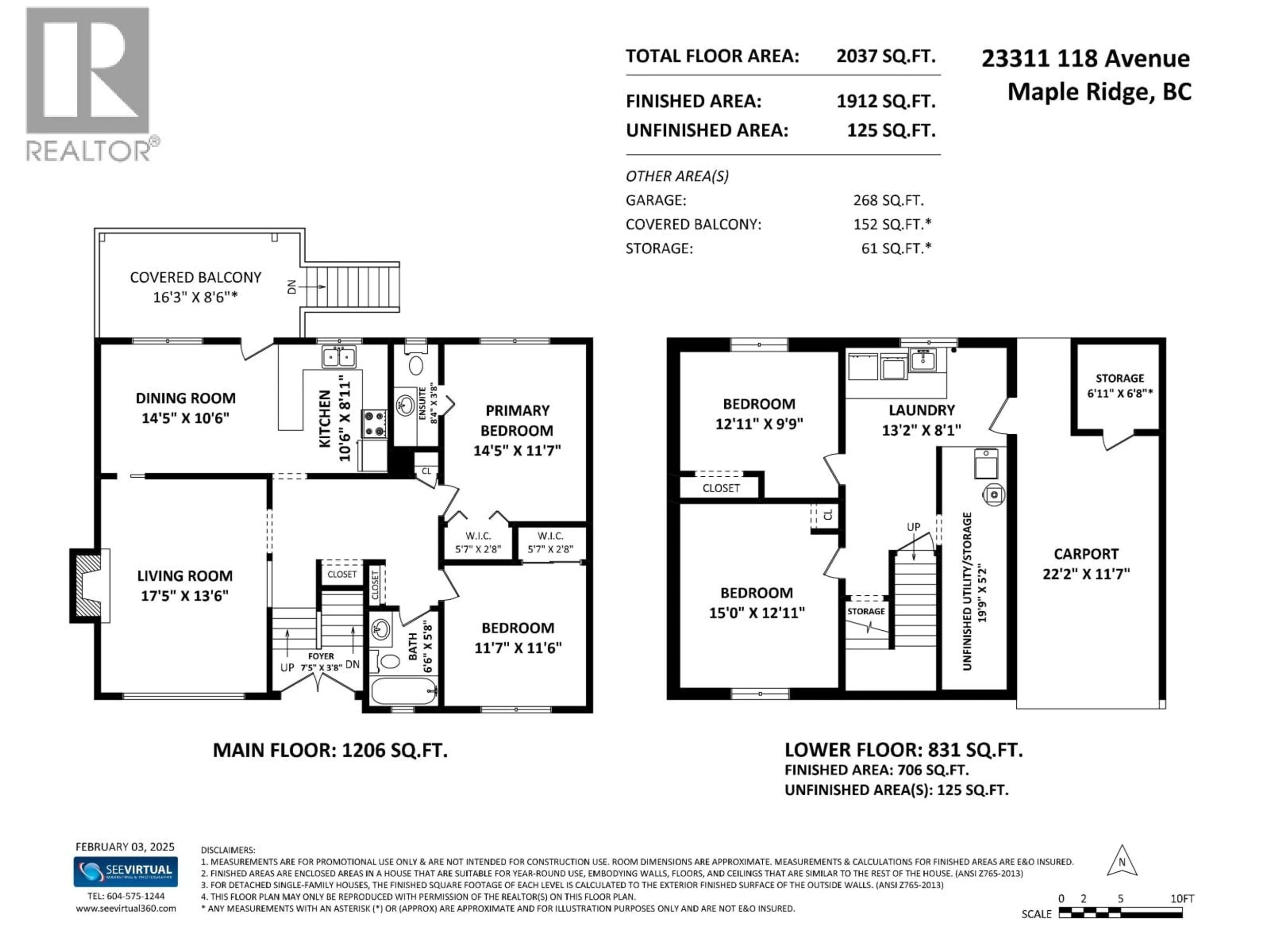 Floor plan for 23311 118 AVENUE, Maple Ridge British Columbia V2X2N3