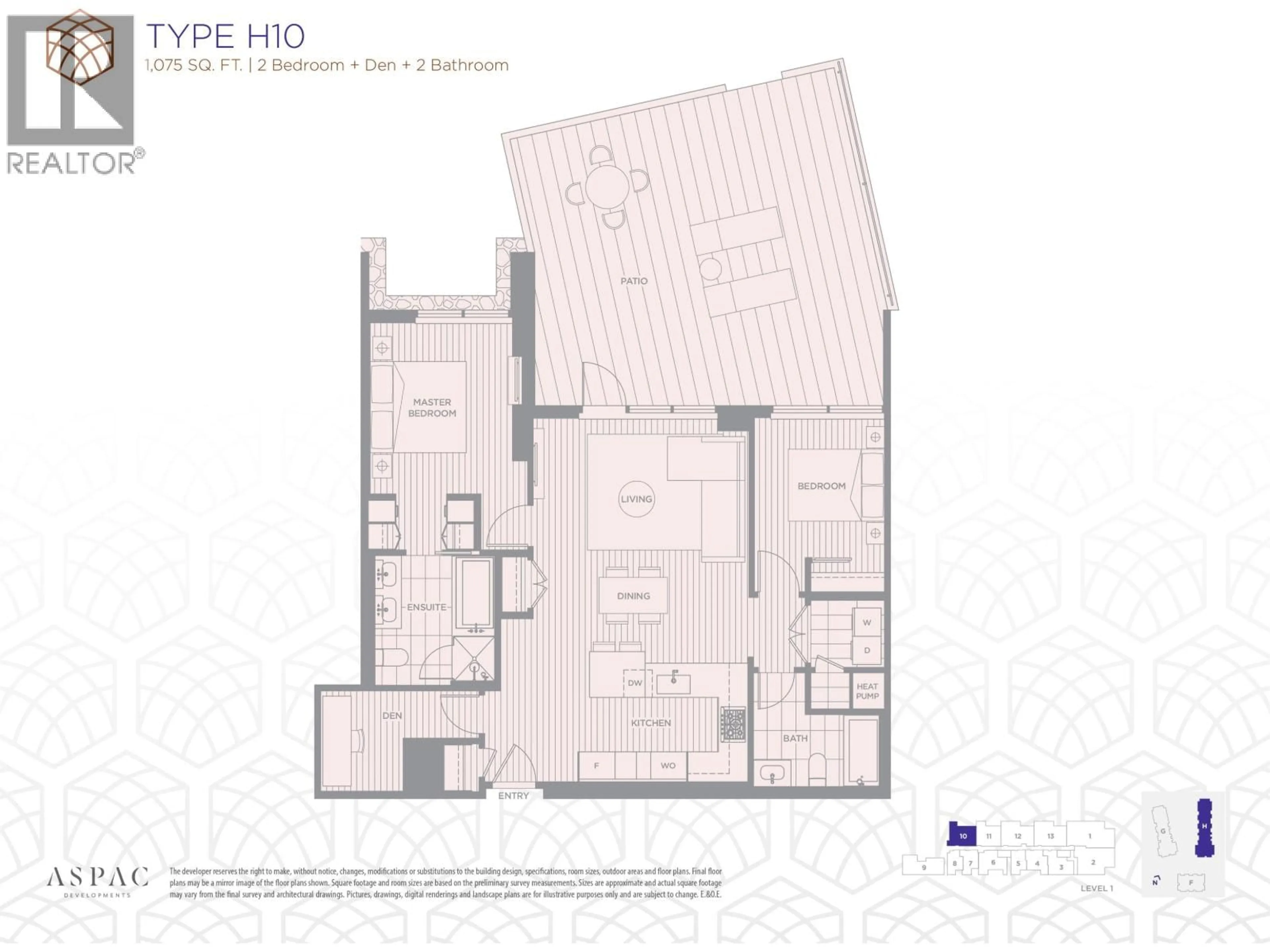 Floor plan for 110 - 6833 PEARSON WAY, Richmond British Columbia V7C0E8