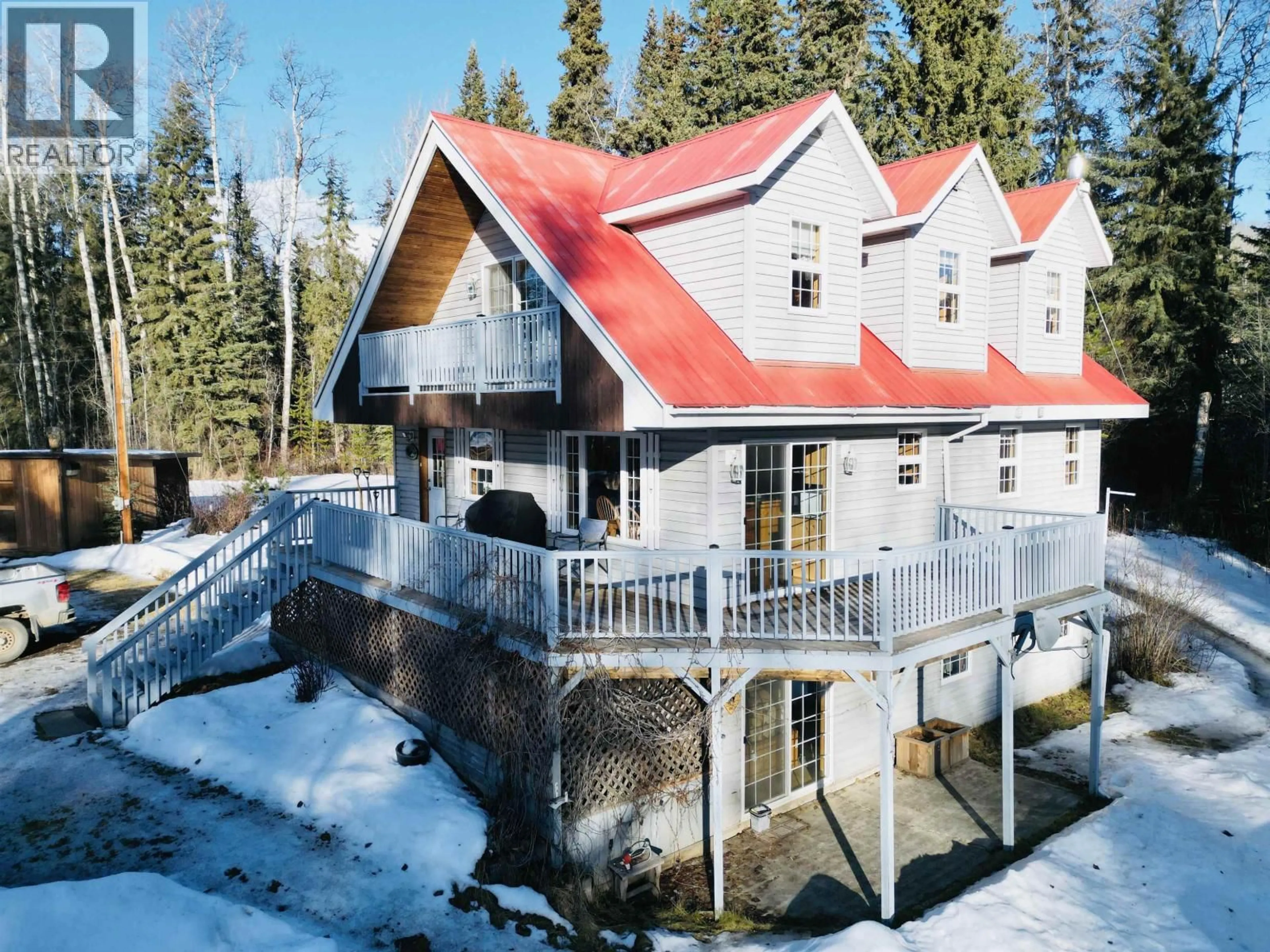 A pic from outside/outdoor area/front of a property/back of a property/a pic from drone, unknown for 8322 ROWLAND ROAD, Burns Lake British Columbia V0J1E1