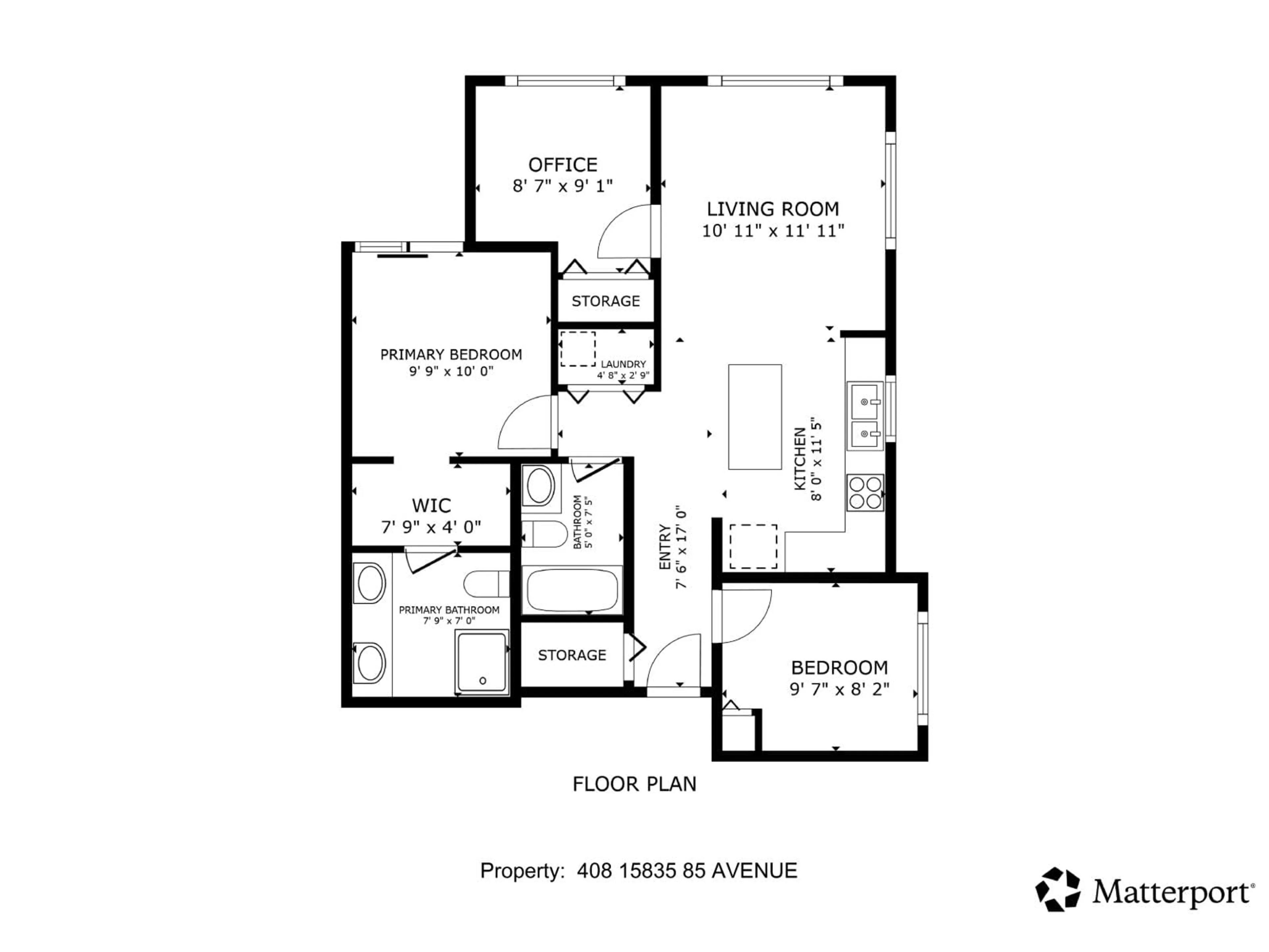 Floor plan for 408 - 15835 85 AVENUE, Surrey British Columbia V4N6W6