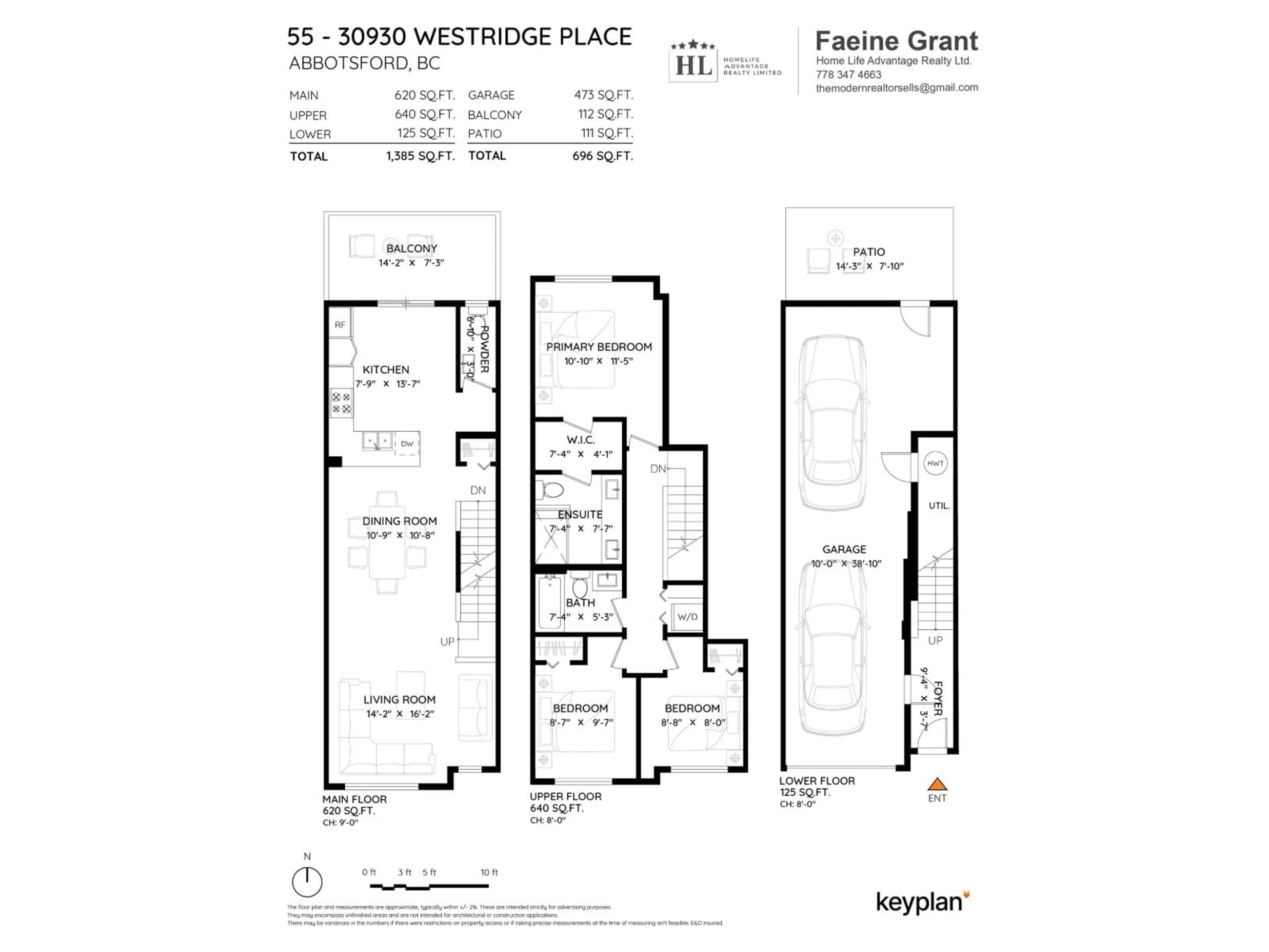 Floor plan for 55 - 30930 WESTRIDGE PLACE, Abbotsford British Columbia V2T0H6