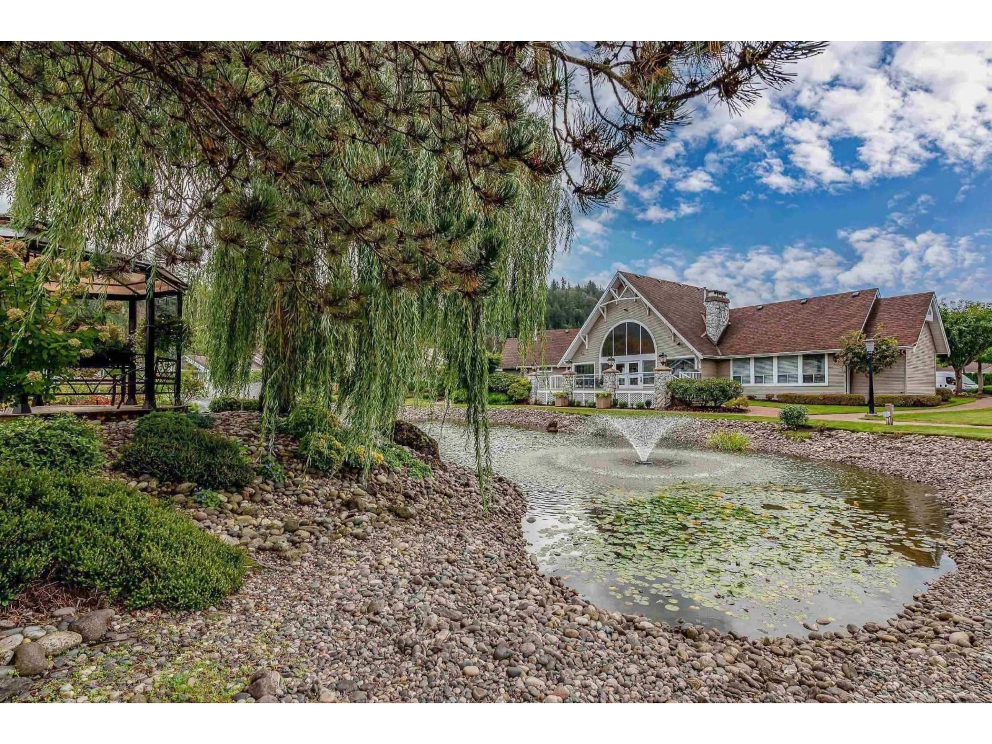 A pic from outside/outdoor area/front of a property/back of a property/a pic from drone, water/lake/river/ocean view for 174 - 6001 PROMONTORY ROAD, Chilliwack British Columbia V2R3E3