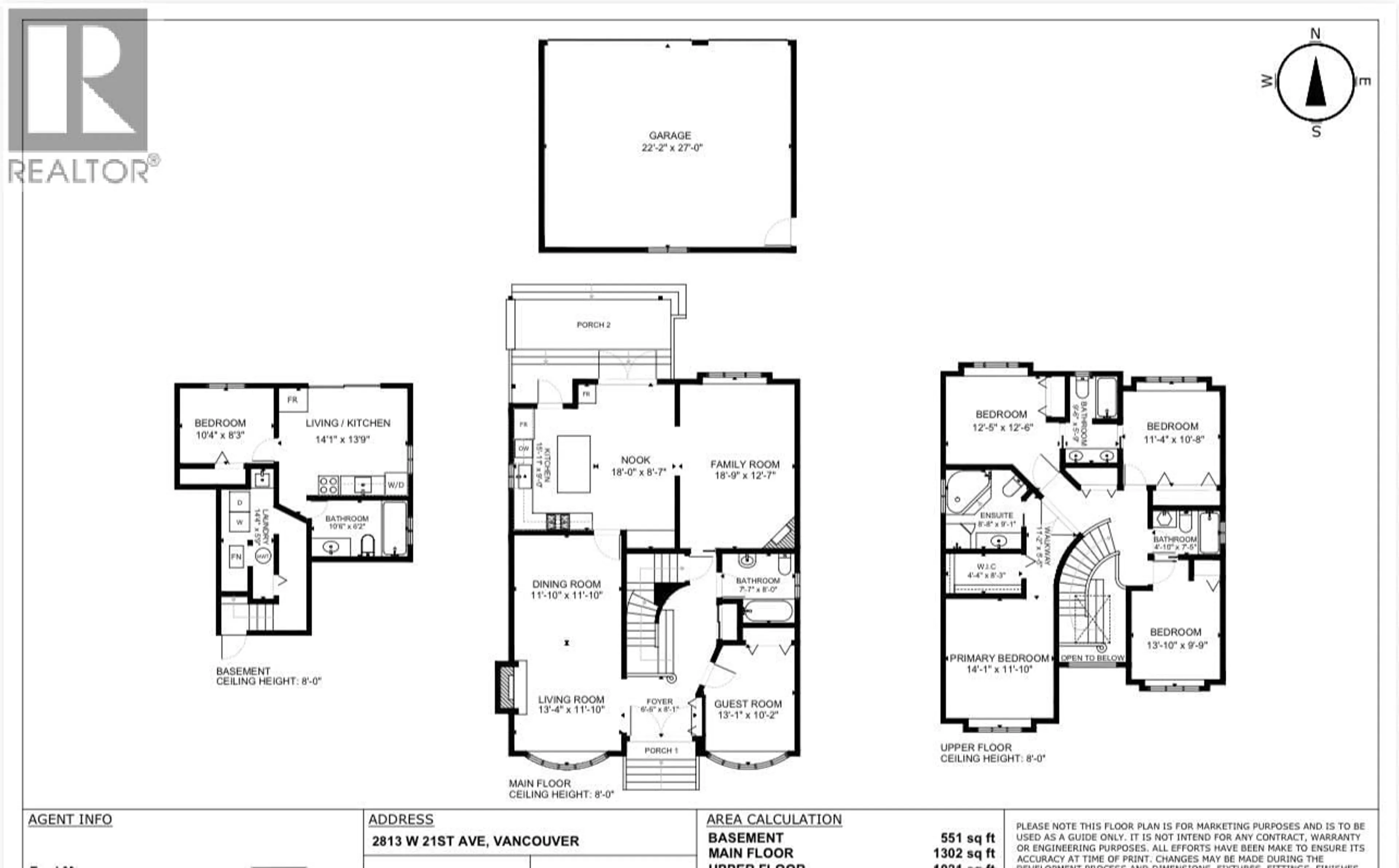 Floor plan for 2813 21ST AVENUE, Vancouver British Columbia V6L1K5