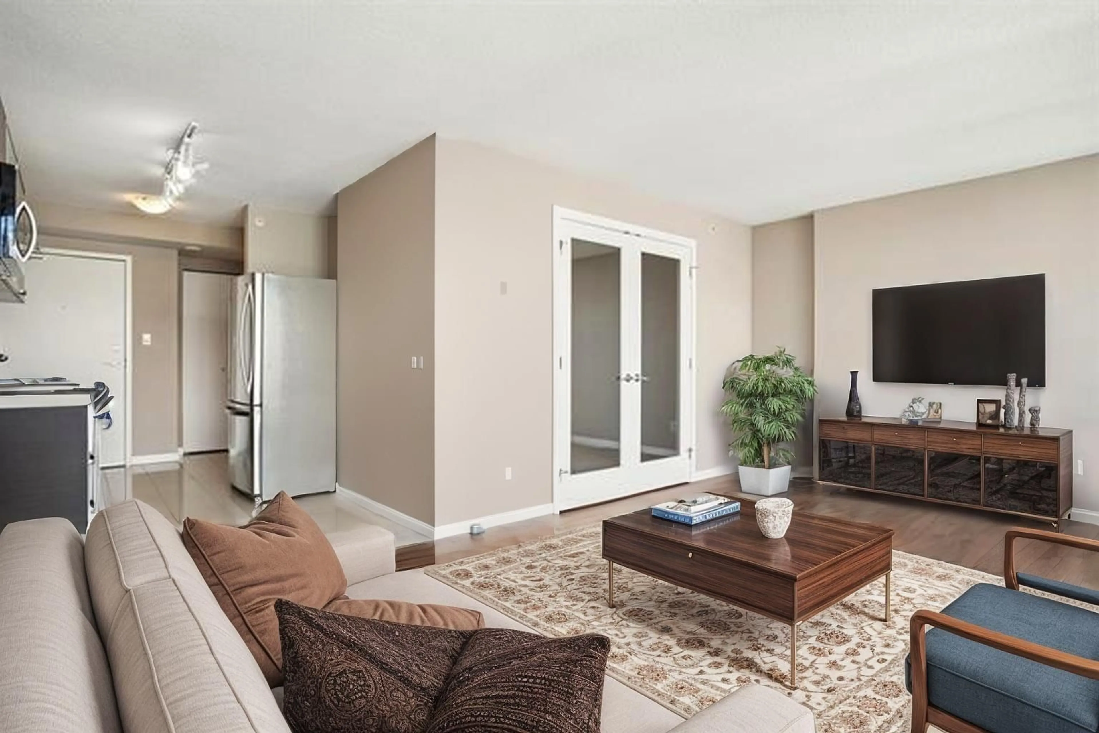 Living room with furniture, unknown for 3601 - 9981 WHALLEY BOULEVARD, Surrey British Columbia V3T0G6