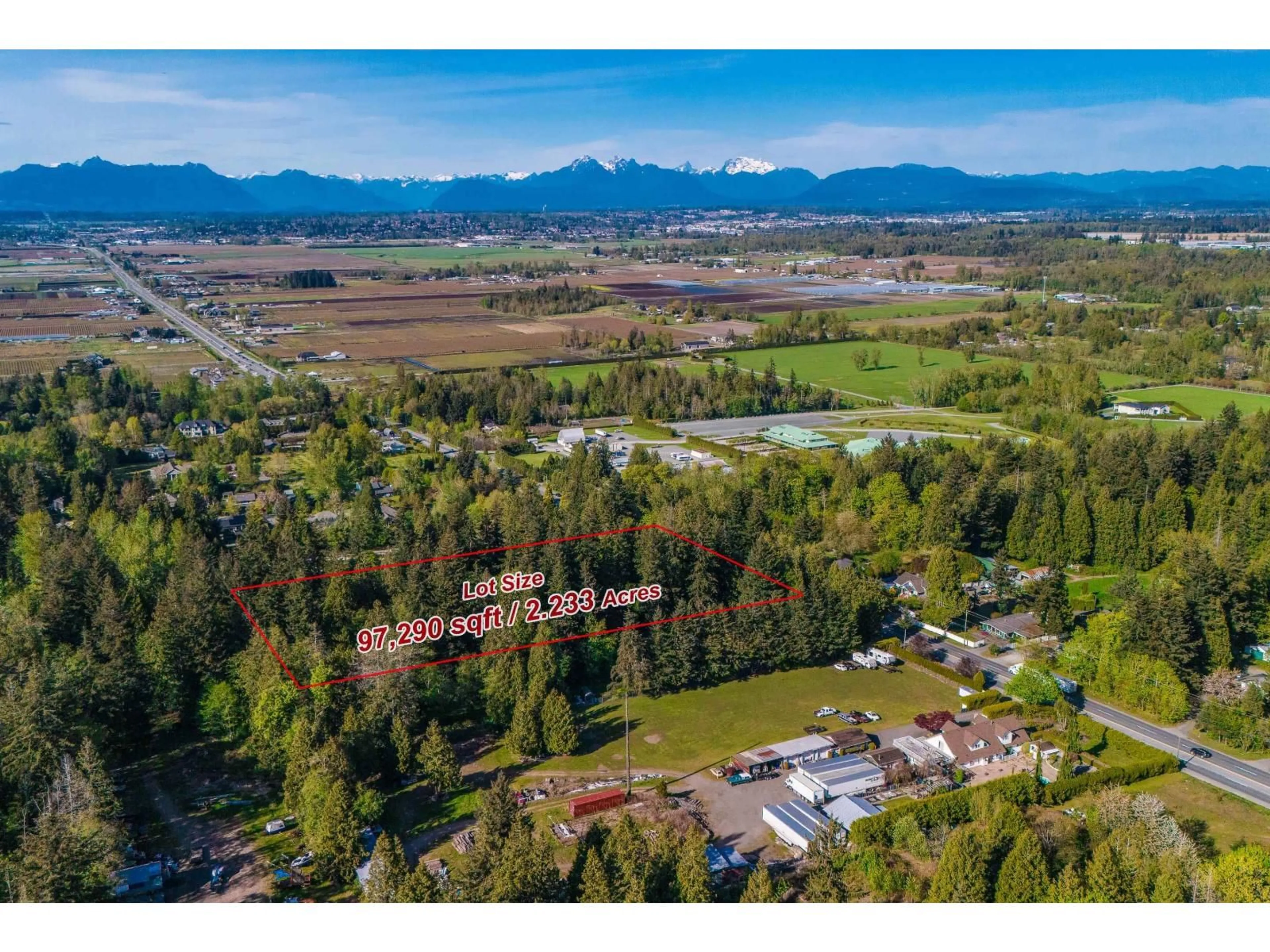 A pic from outside/outdoor area/front of a property/back of a property/a pic from drone, mountain view for 2727 176 STREET, Surrey British Columbia V3Z9V4