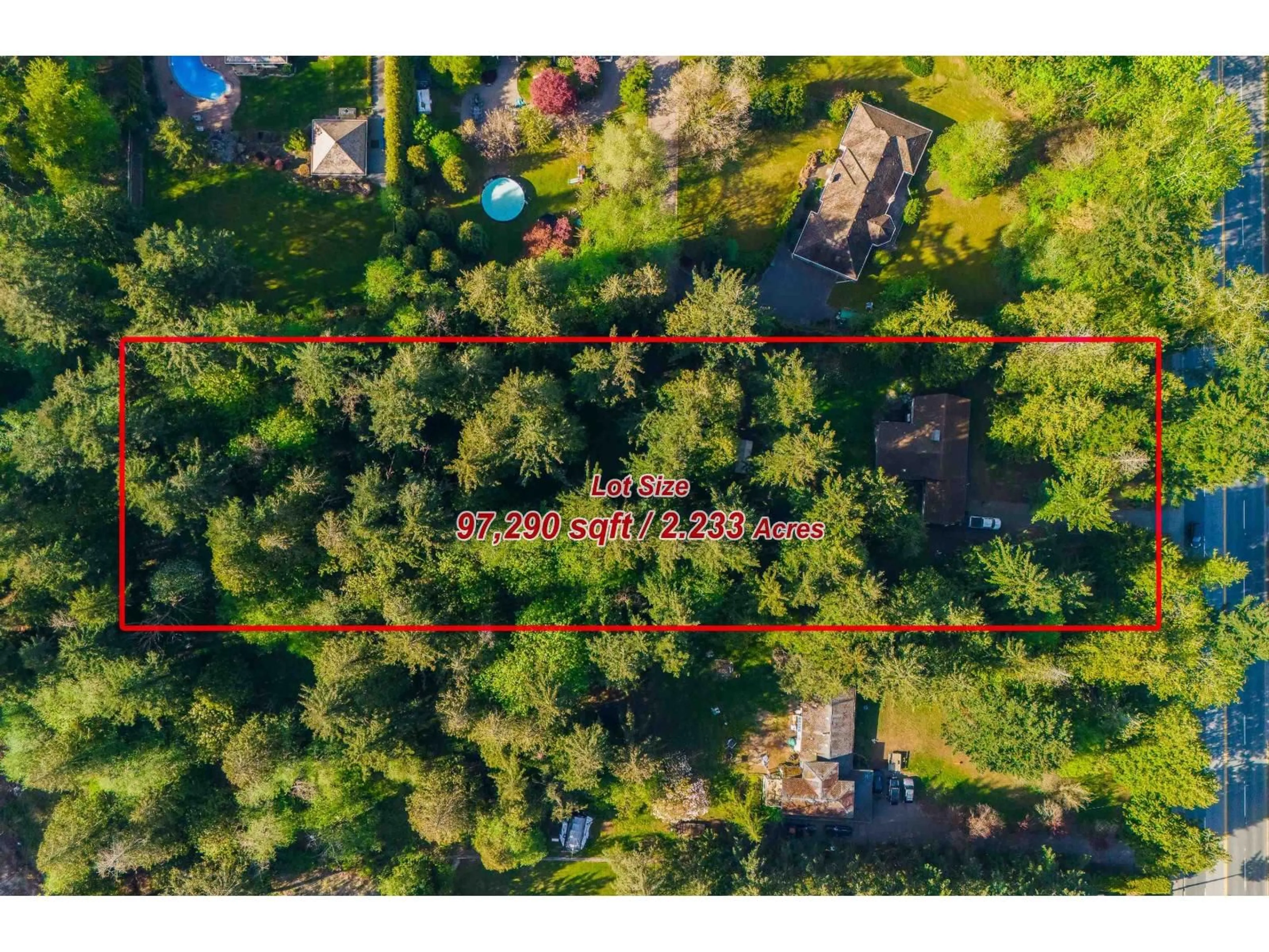A pic from outside/outdoor area/front of a property/back of a property/a pic from drone, forest/trees view for 2727 176 STREET, Surrey British Columbia V3Z9V4