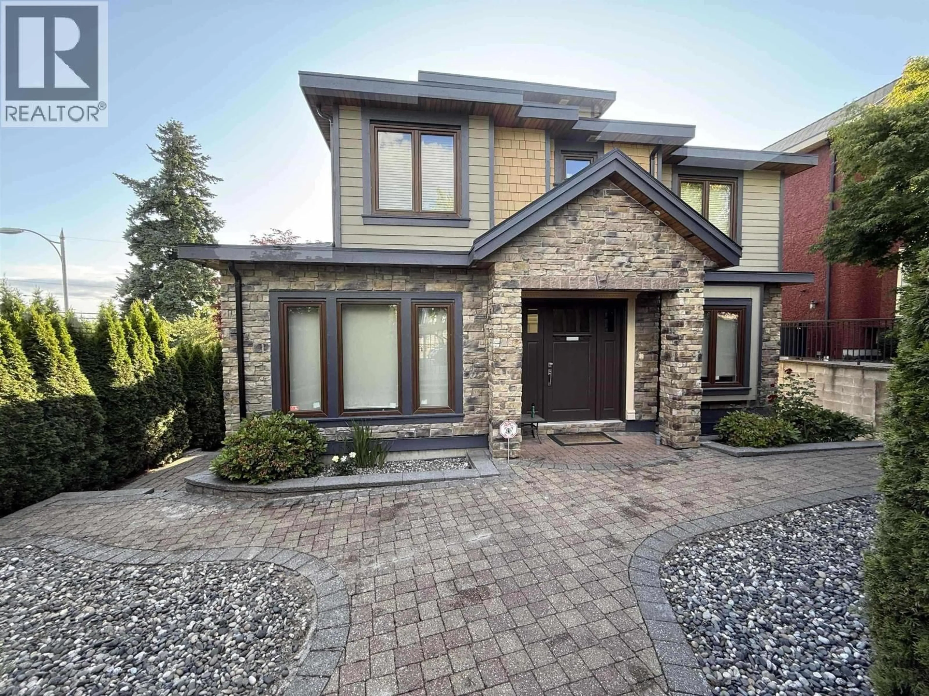 Home with brick exterior material, street for 7689 JASPER CRESCENT, Vancouver British Columbia V5P3S7