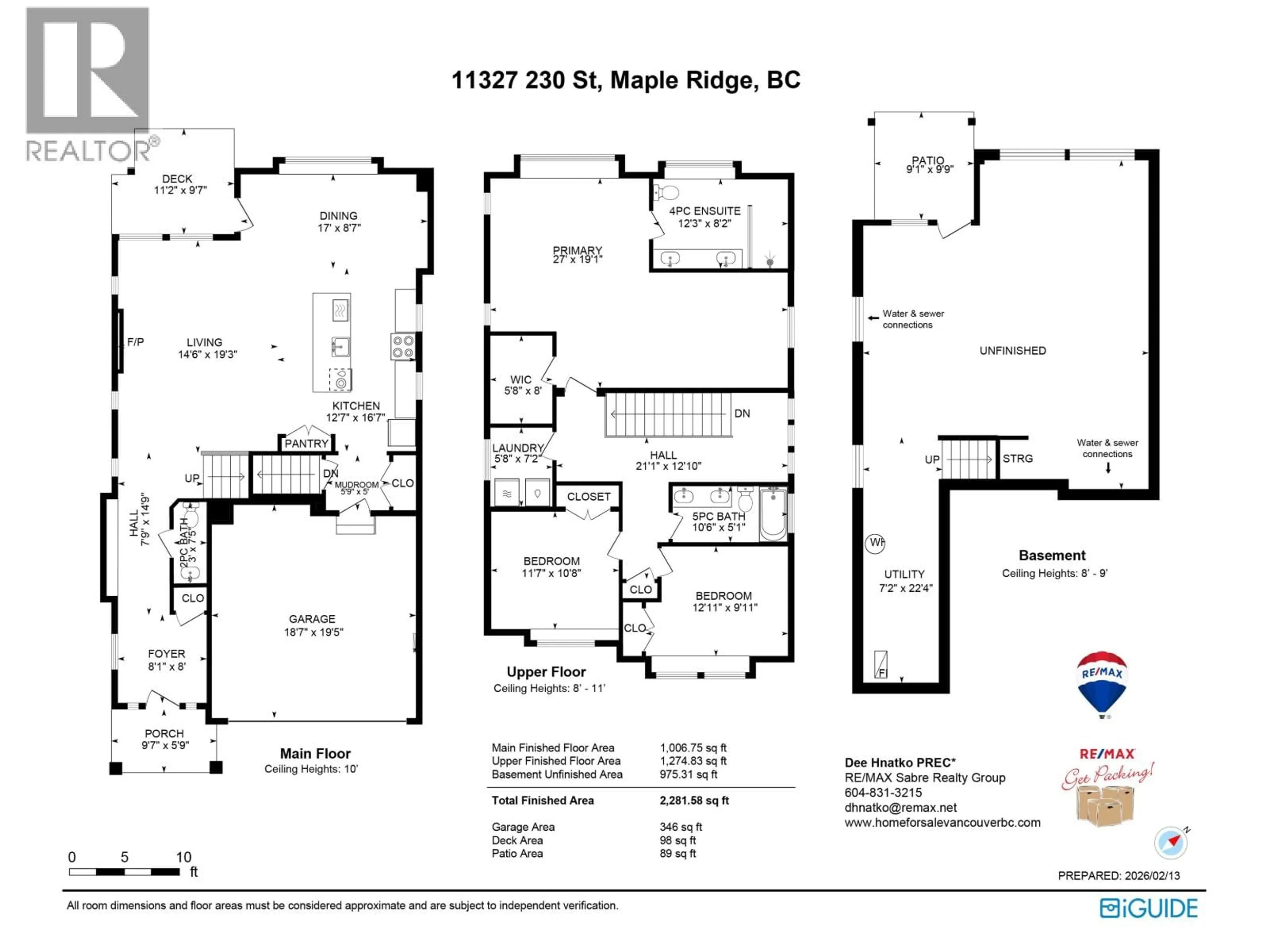 Floor plan for 11327 230 STREET, Maple Ridge British Columbia V2X9S6