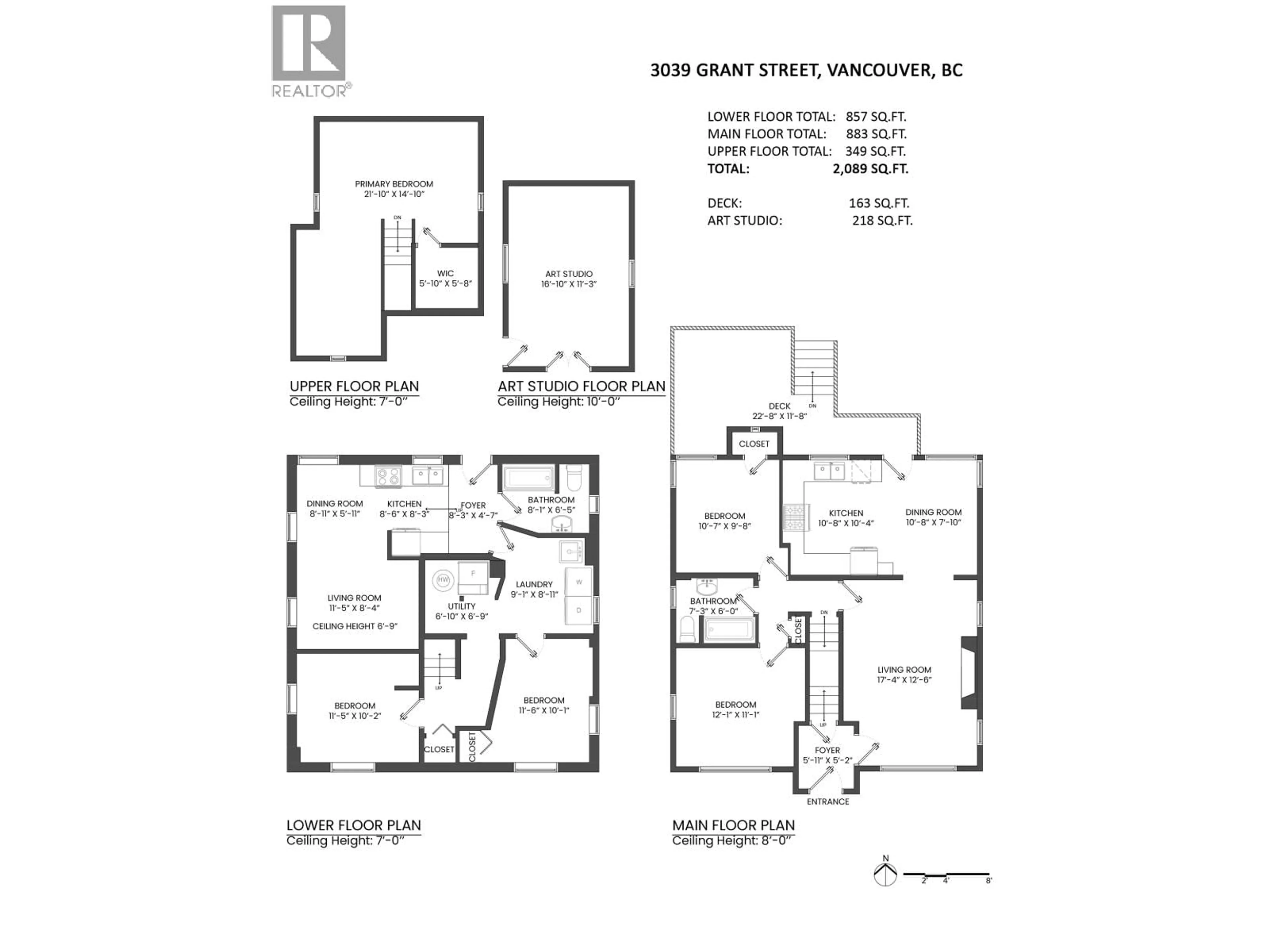 Floor plan for 3039 GRANT STREET, Vancouver British Columbia V5K3H8