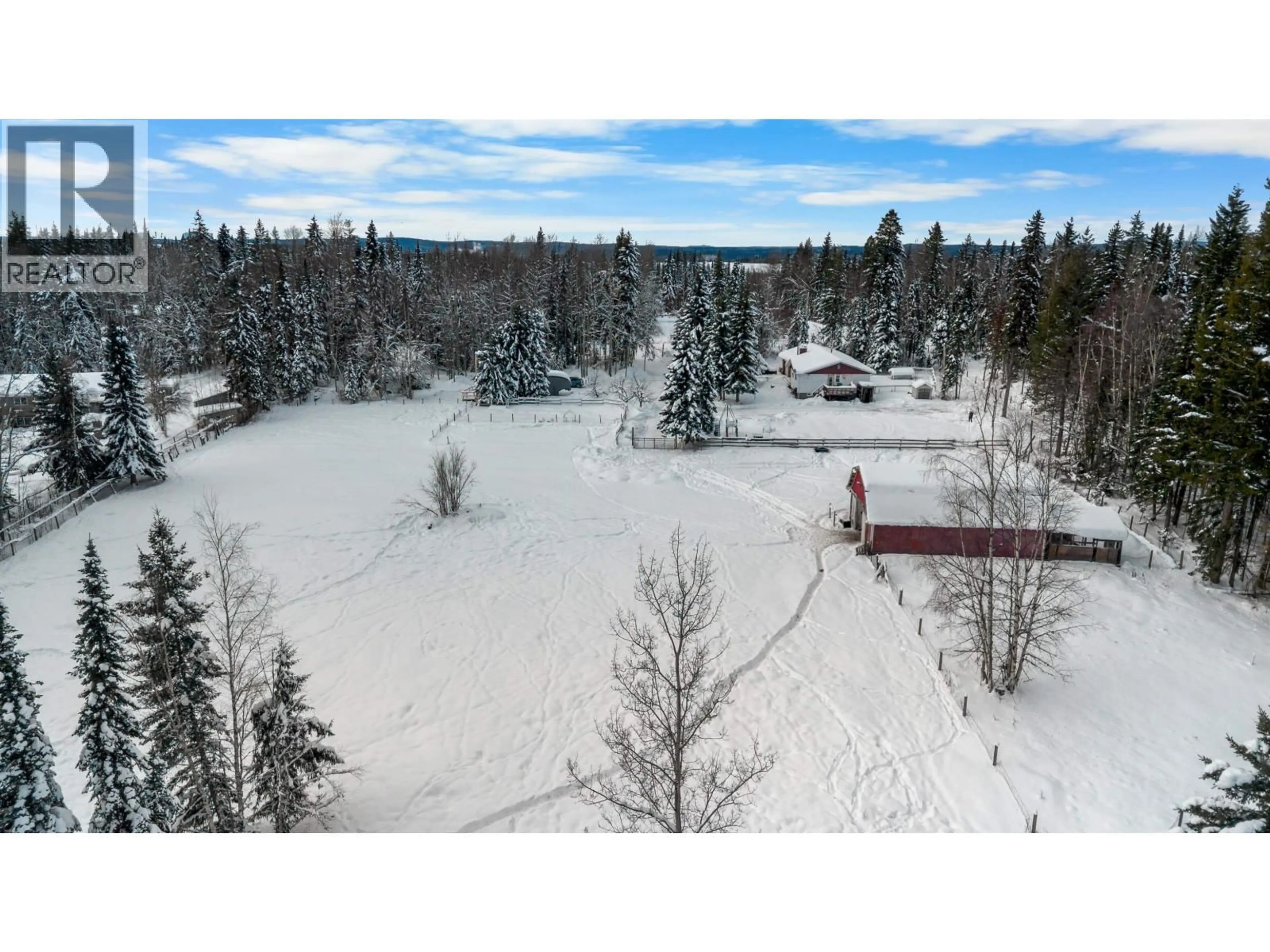 A pic from outside/outdoor area/front of a property/back of a property/a pic from drone, forest/trees view for 1570 GEDDES ROAD, Prince George British Columbia V2K5G3