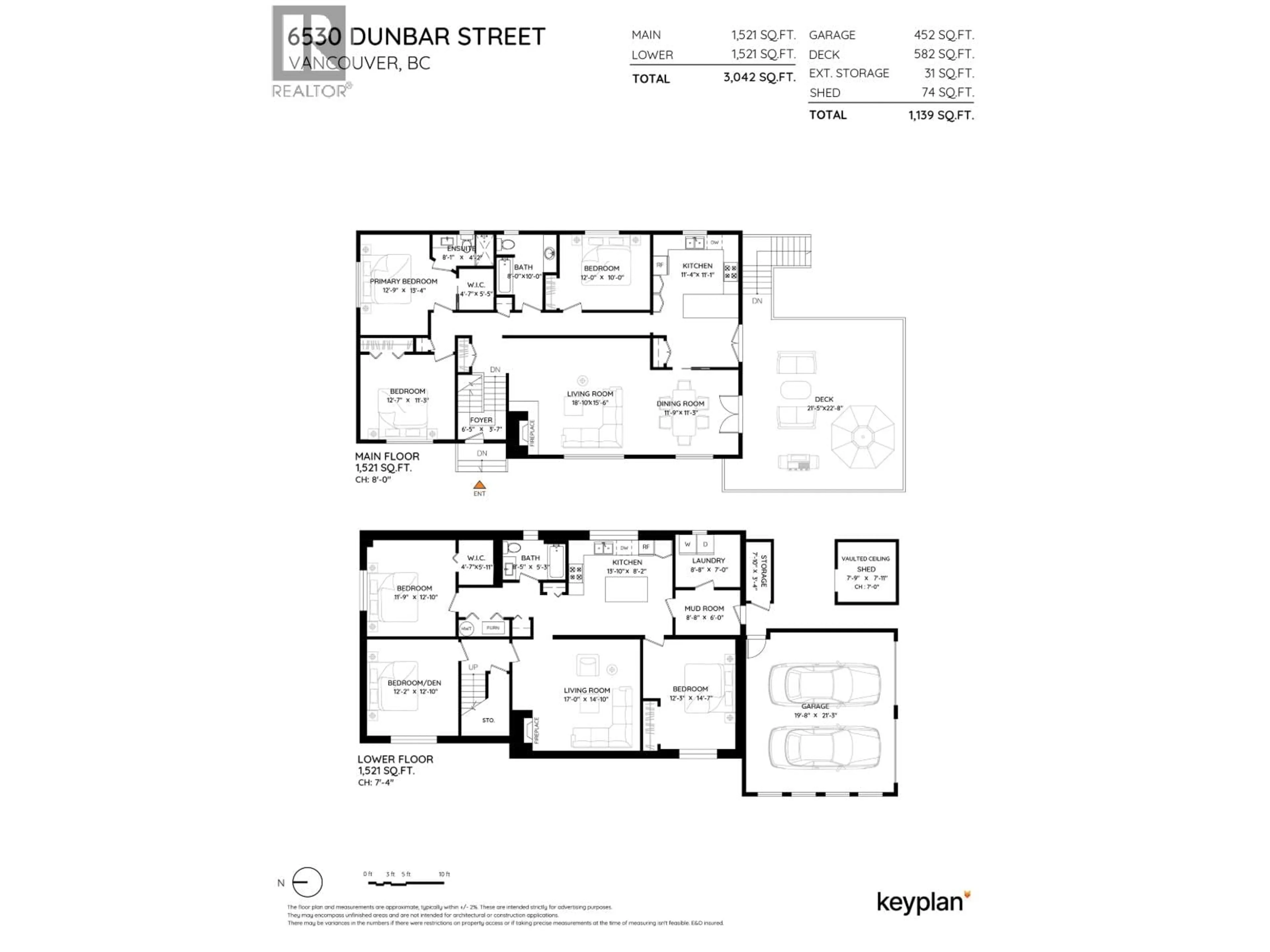 Floor plan for 6530 DUNBAR STREET, Vancouver British Columbia V6N1X8