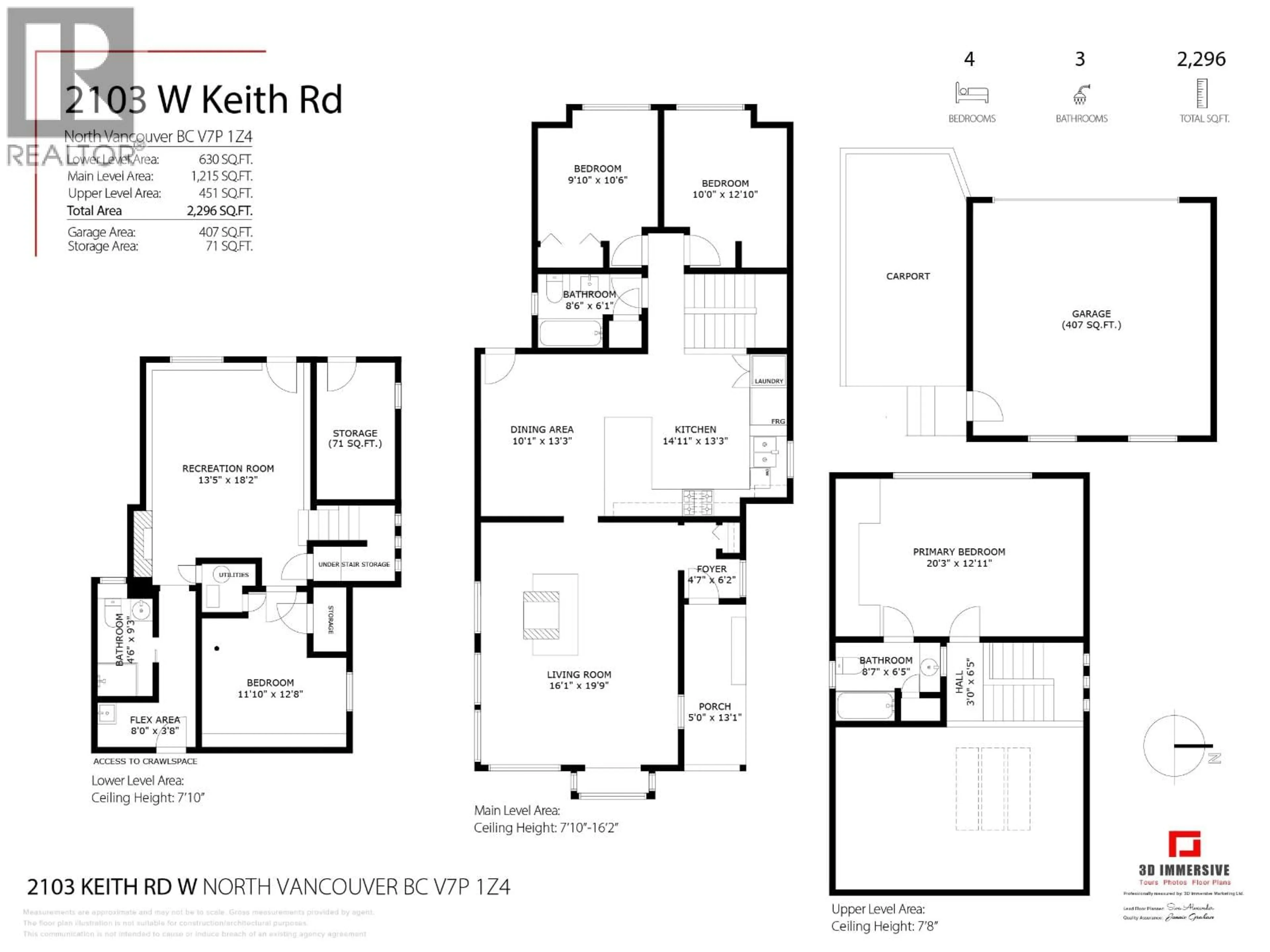 Floor plan for 2103 KEITH ROAD, North Vancouver British Columbia V7P1Z4