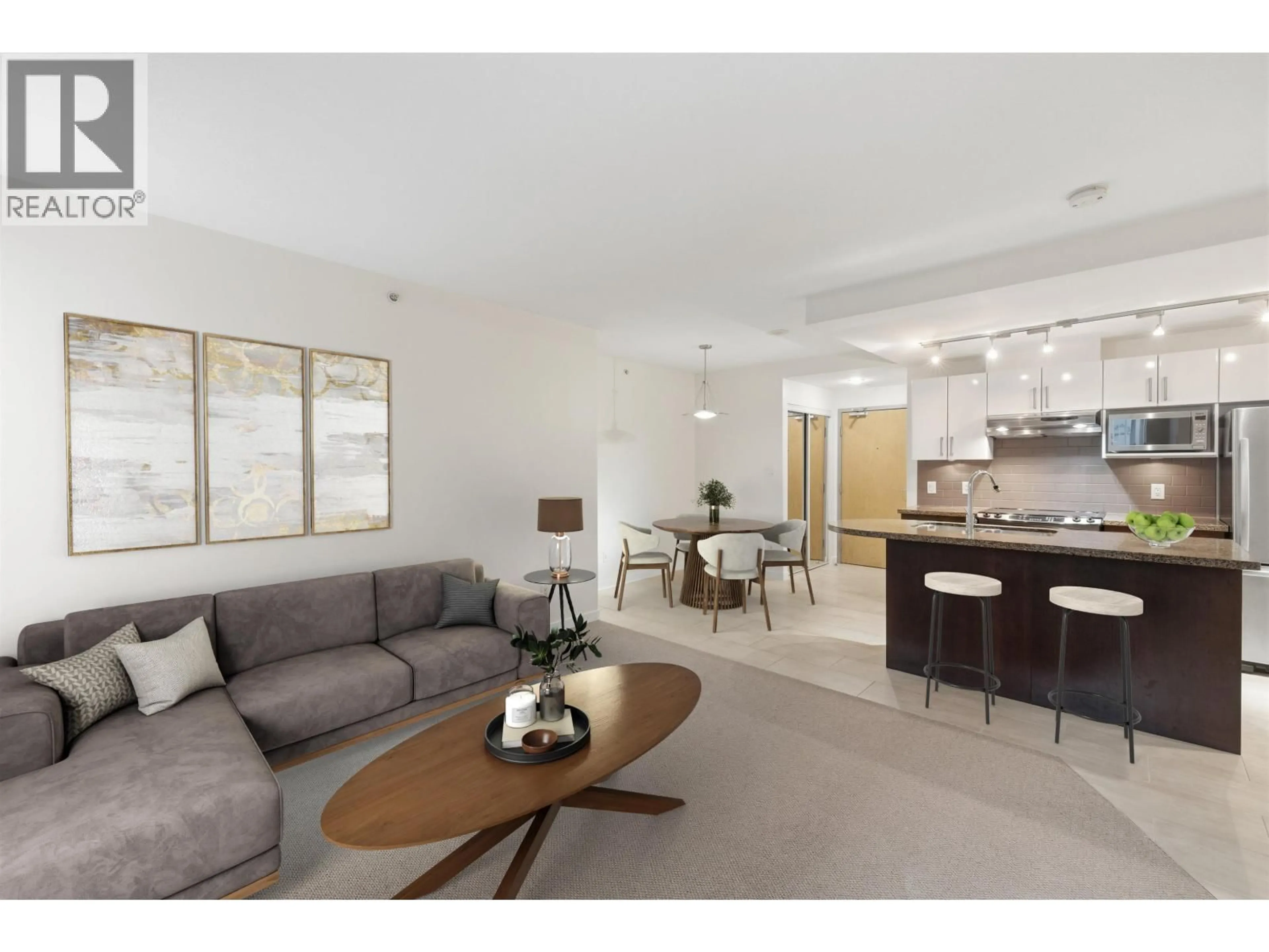 Living room with furniture, unknown for 301 - 14 BEGBIE STREET, New Westminster British Columbia V3M0C4