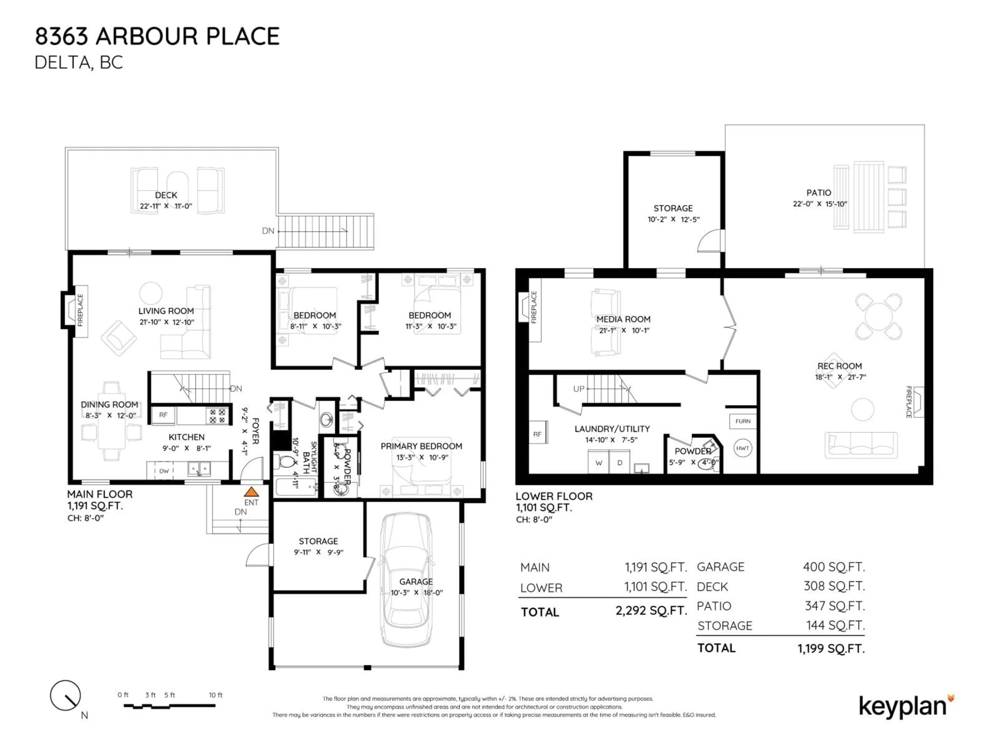 Floor plan for 8363 ARBOUR PLACE, Delta British Columbia V4H7H4
