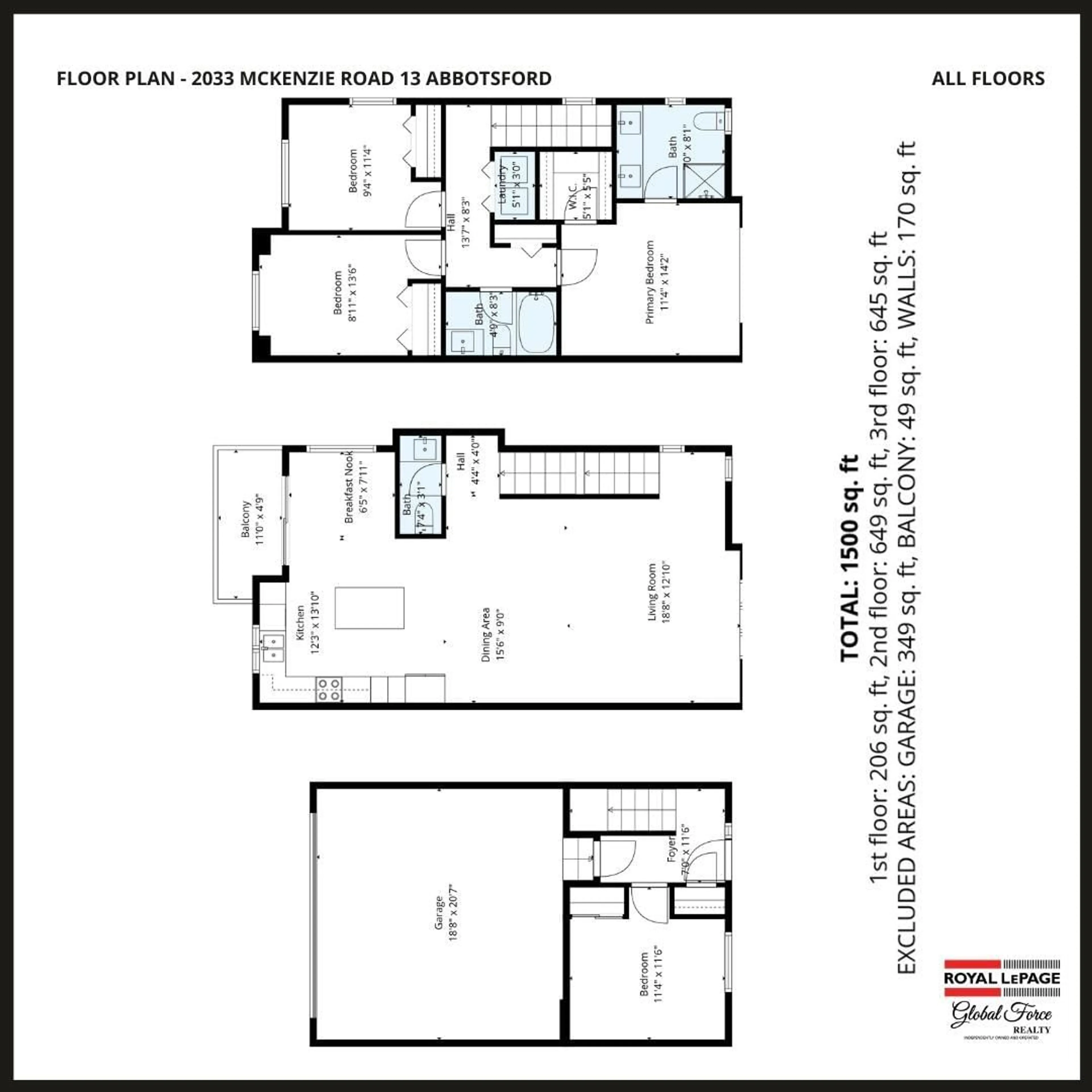 Floor plan for 13 - 2033 MCKENZIE ROAD, Abbotsford British Columbia V2S3Z6
