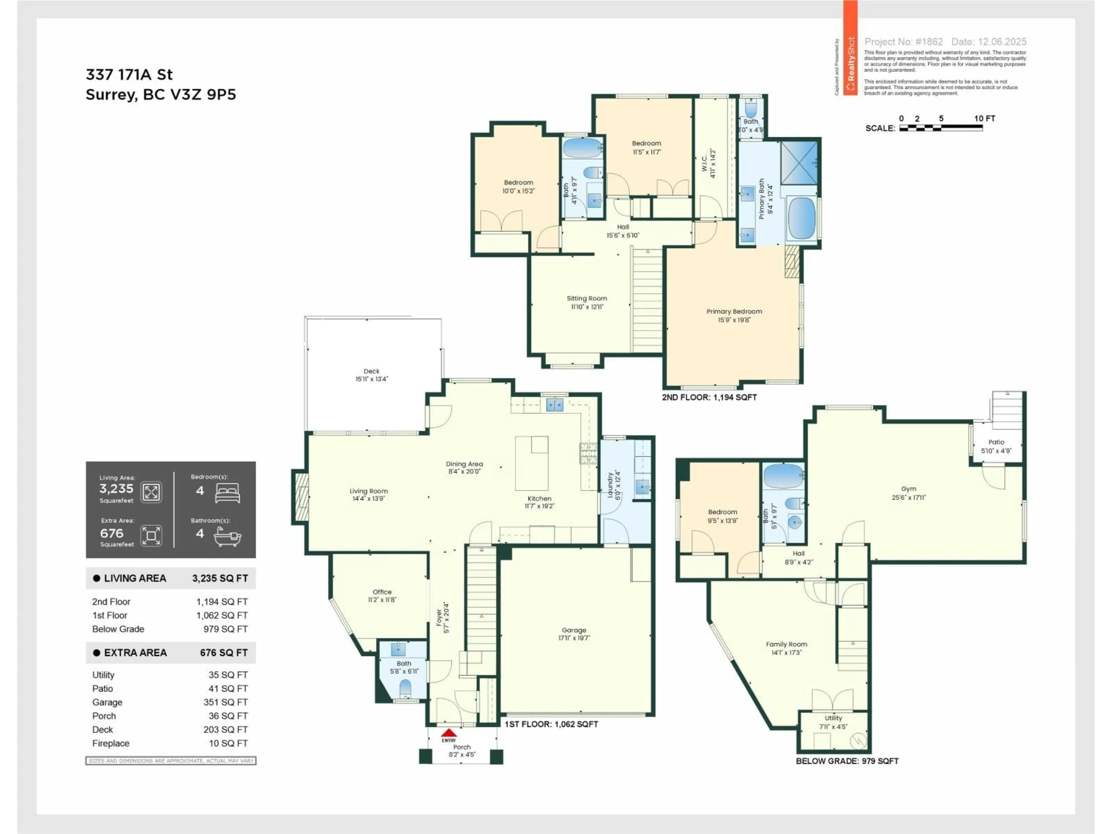 Floor plan for 337 171A STREET, Surrey British Columbia V3Z9P5