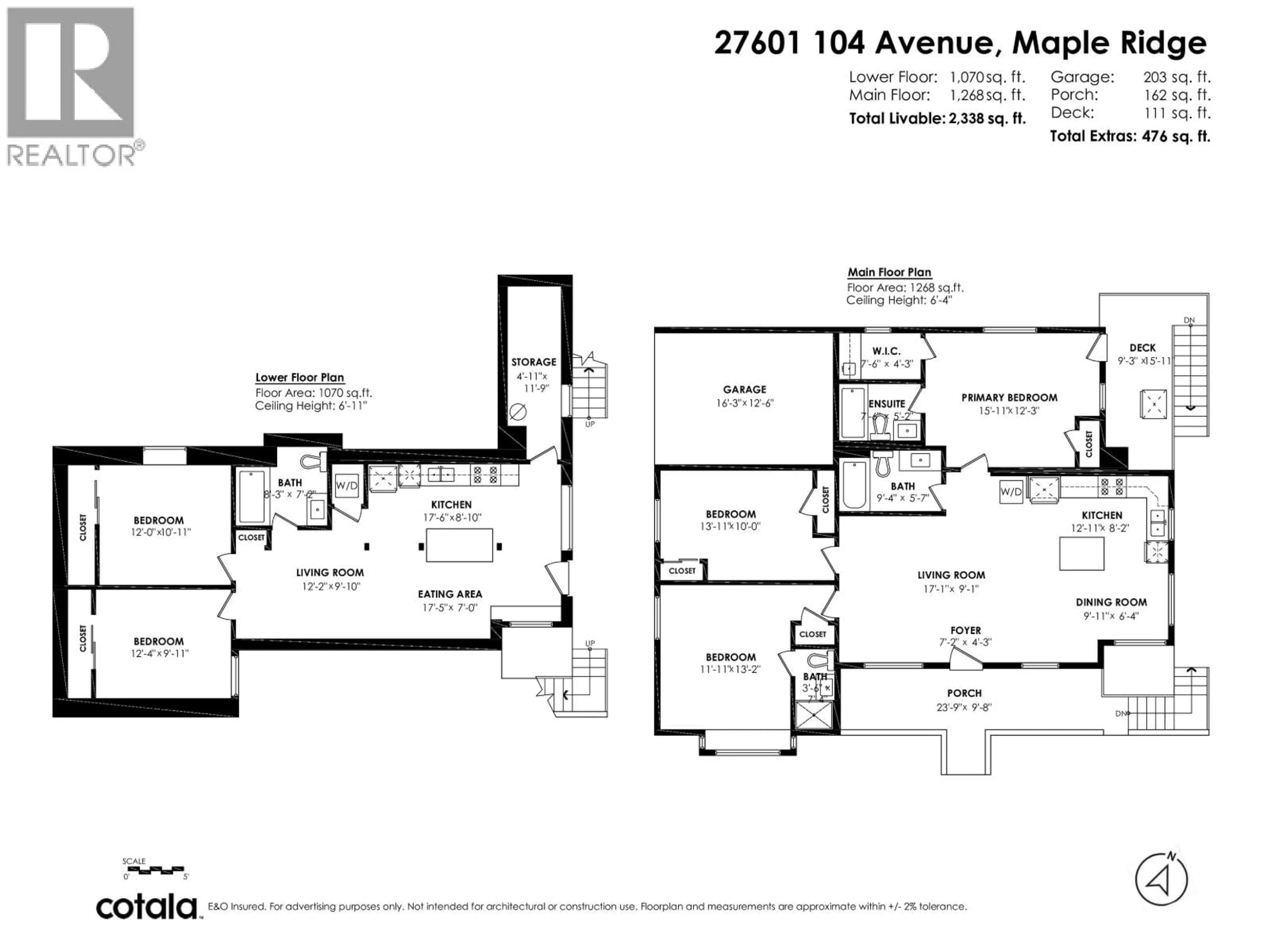 Floor plan for 27601 104 AVENUE, Maple Ridge British Columbia V2W1M6