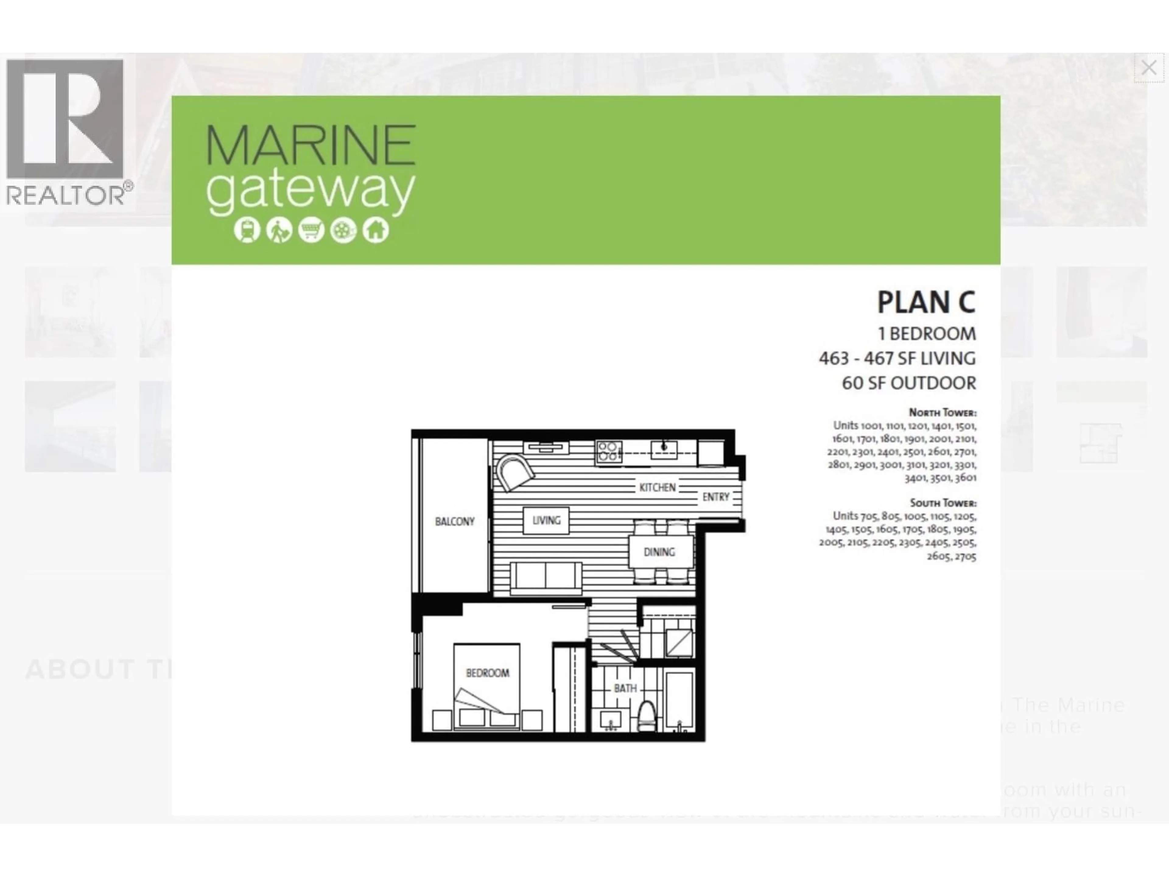 Floor plan for 704 - 488 MARINE DRIVE, Vancouver British Columbia V6X0C6