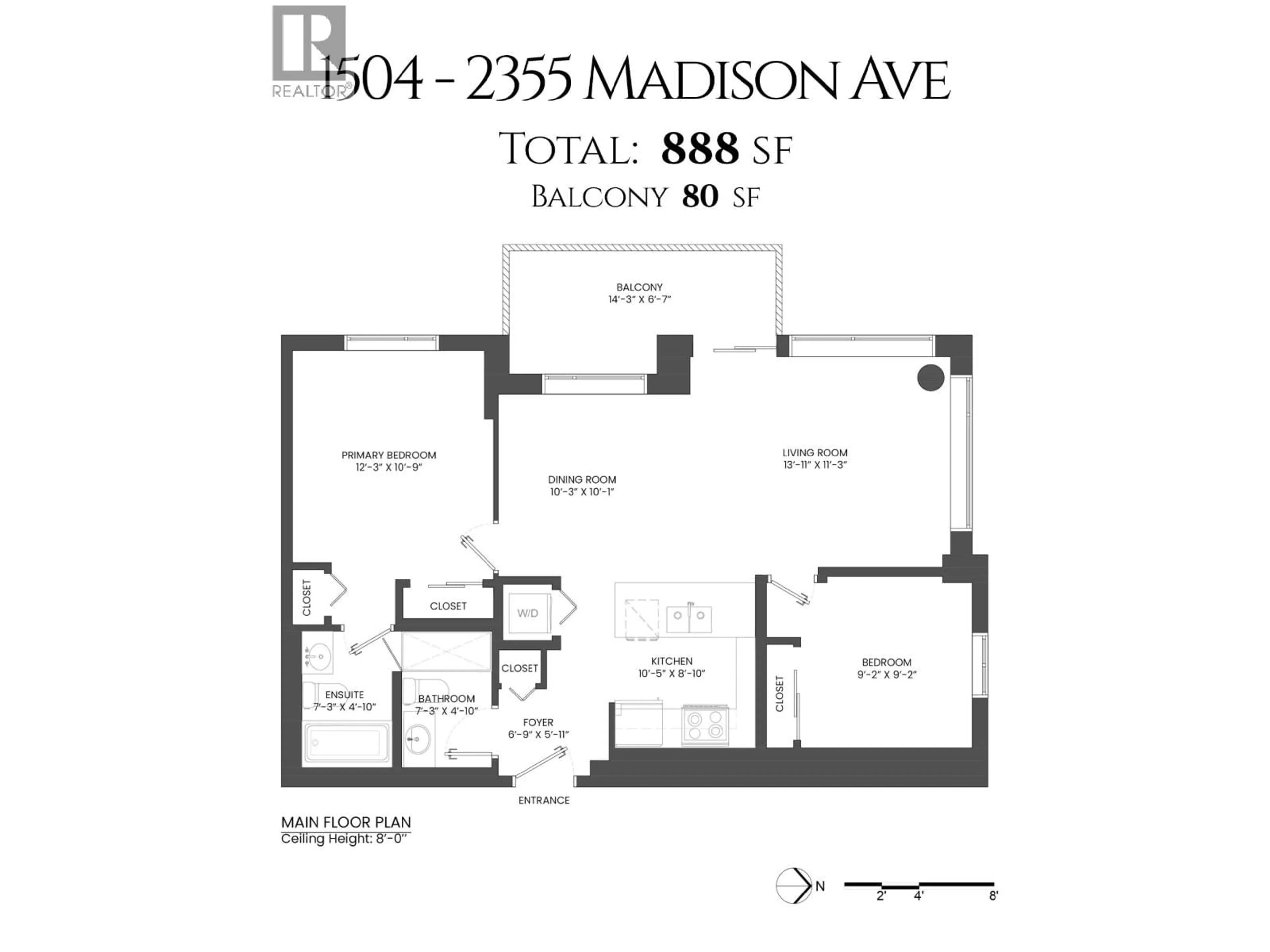 Floor plan for 1504 - 2355 MADISON AVENUE, Burnaby British Columbia V5C0B3