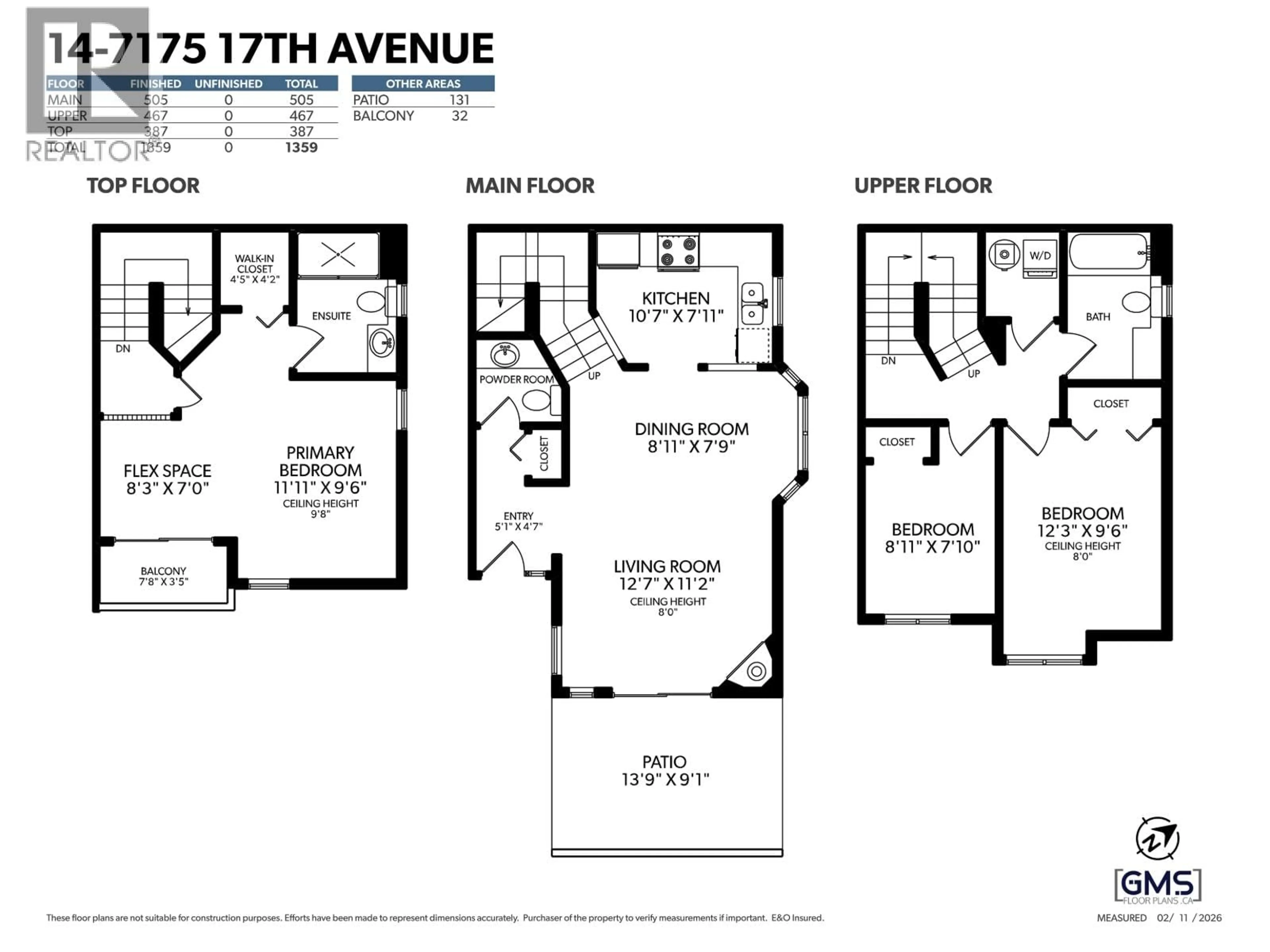 Floor plan for 14 - 7175 17TH AVENUE, Burnaby British Columbia V3N1K8