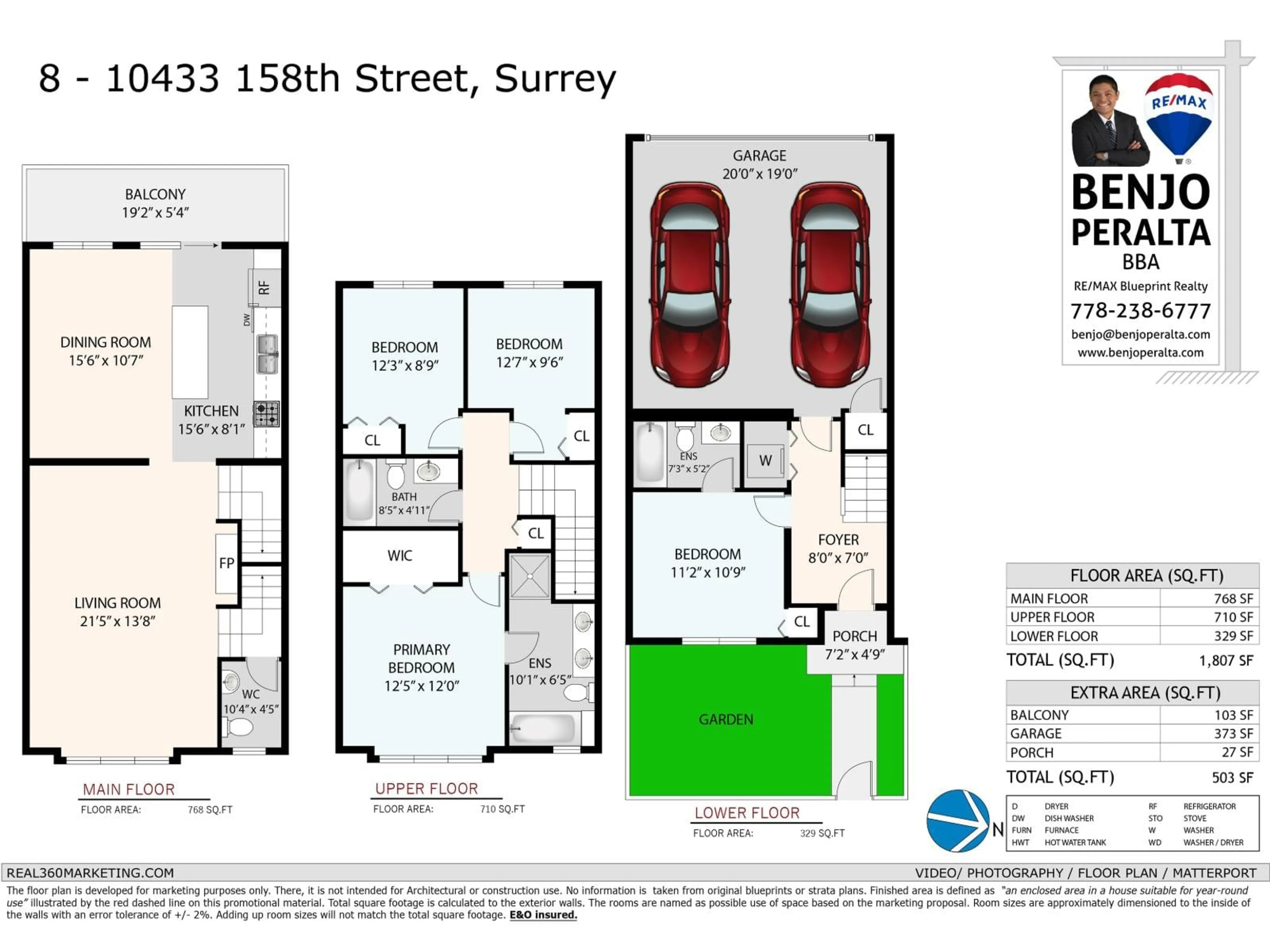 Floor plan for 8 - 10433 158 STREET, Surrey British Columbia V4N6S3