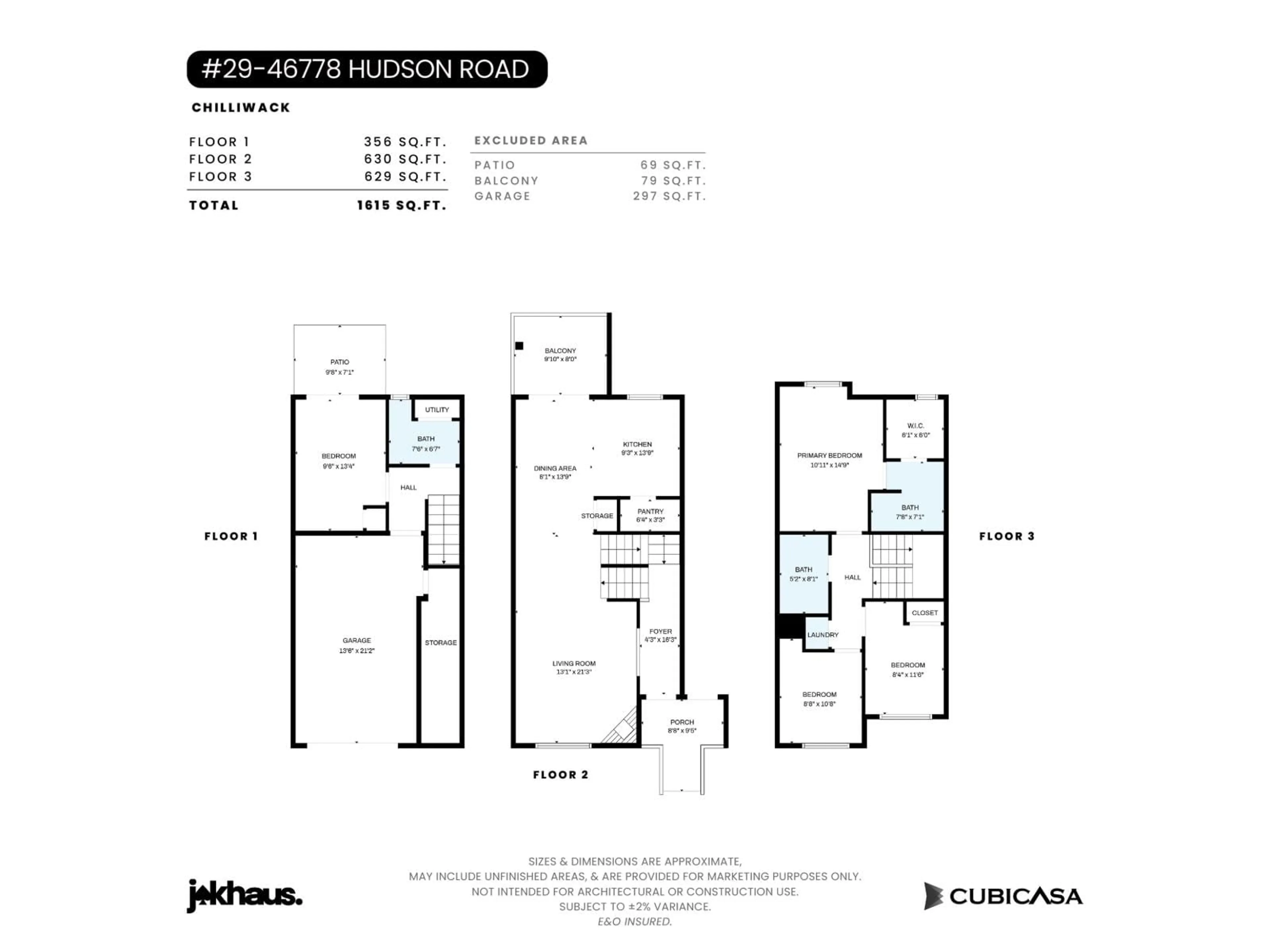 Floor plan for 29 - 46778 HUDSON ROAD, Chilliwack British Columbia V2R0K4